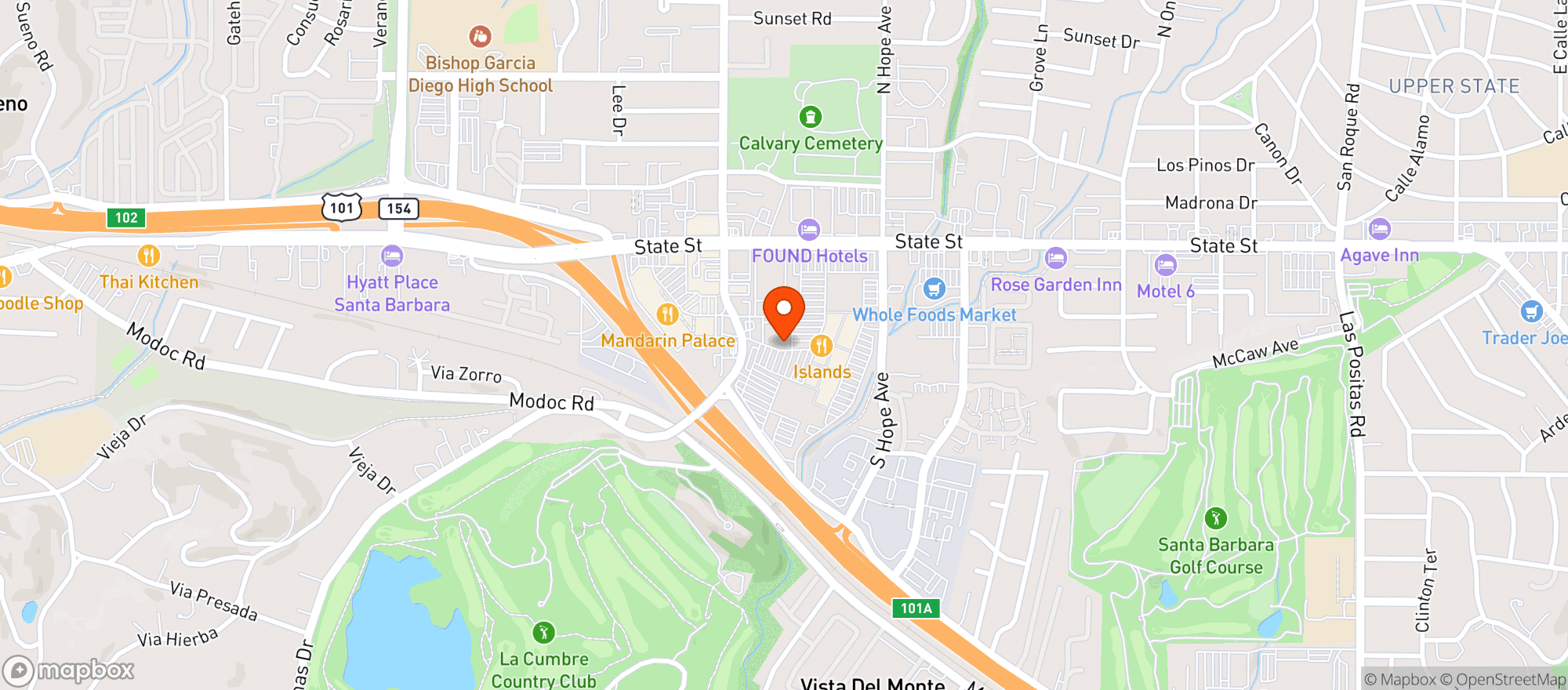 Map showing Bristol Farms