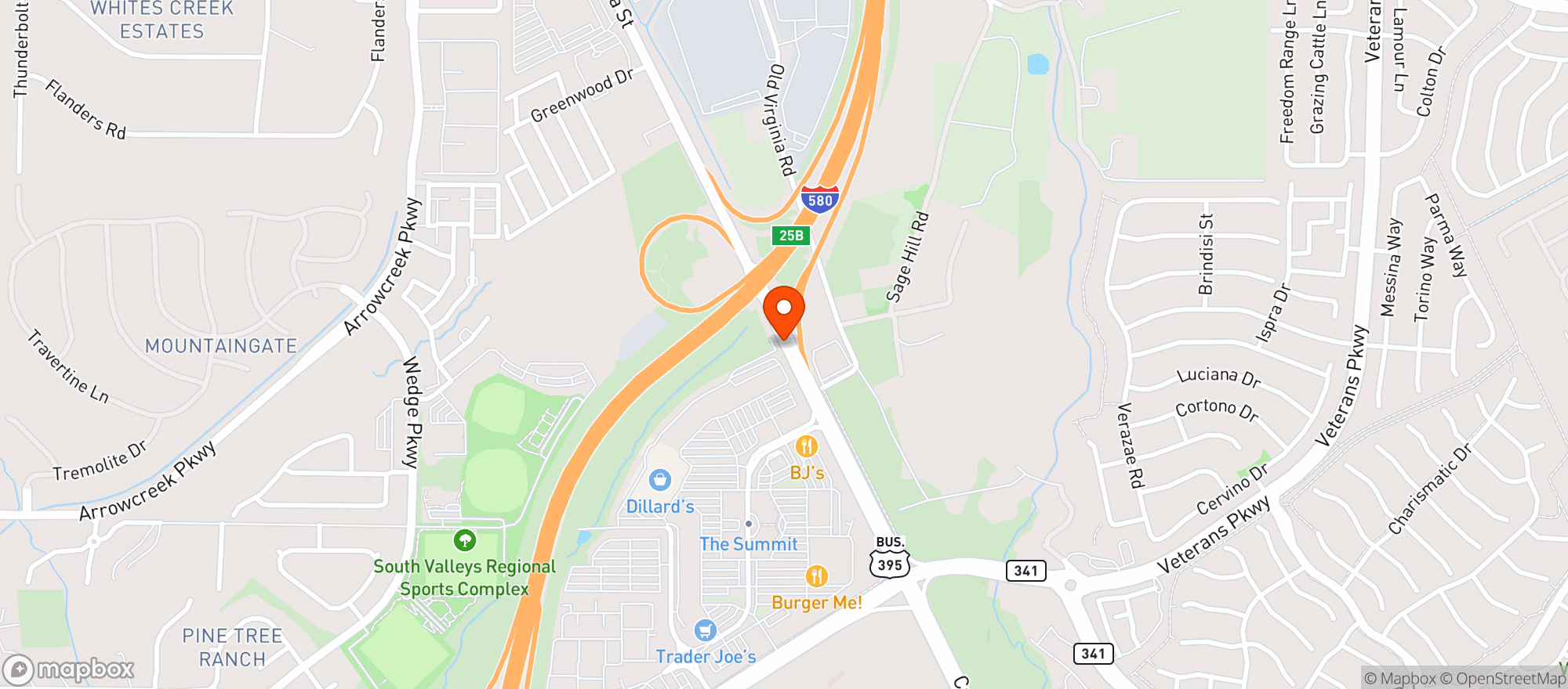 Map showing X Golf