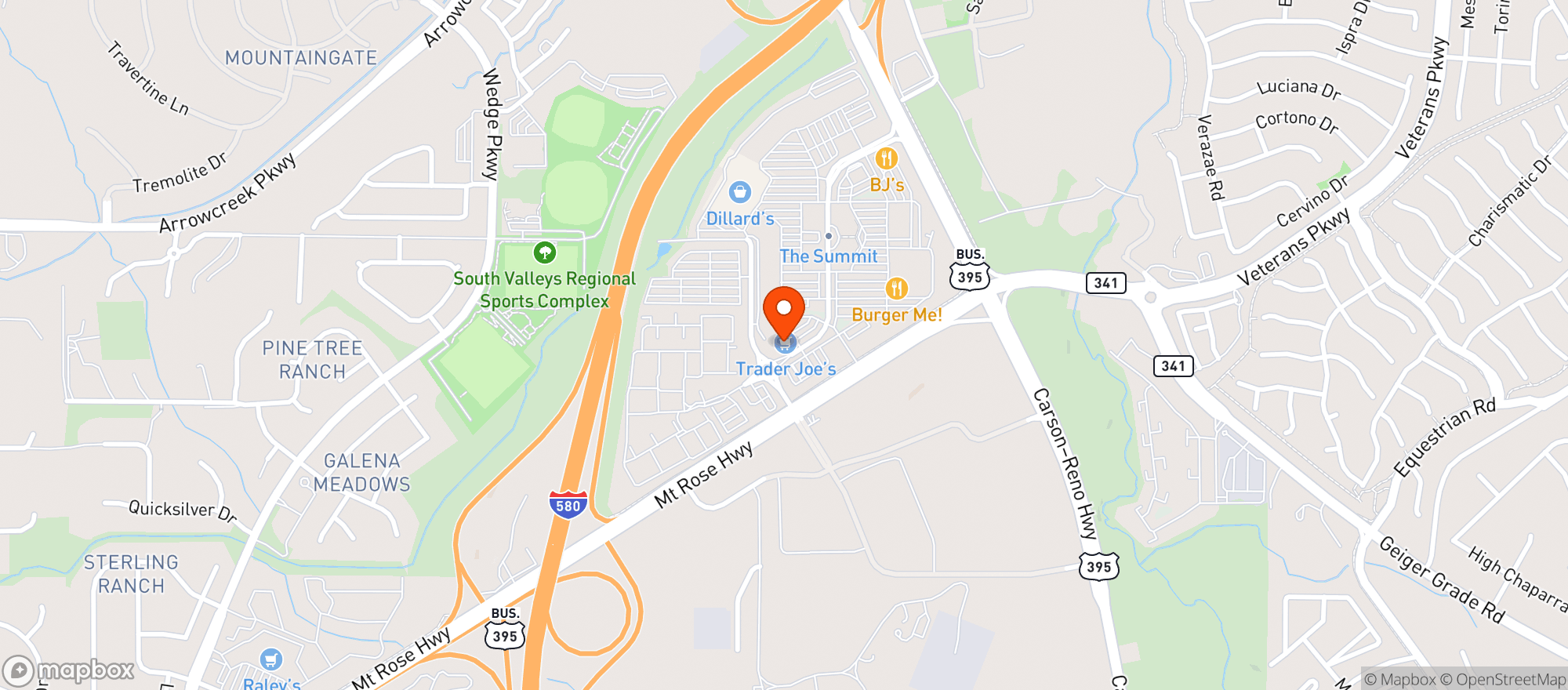 Map showing Trader Joes #278