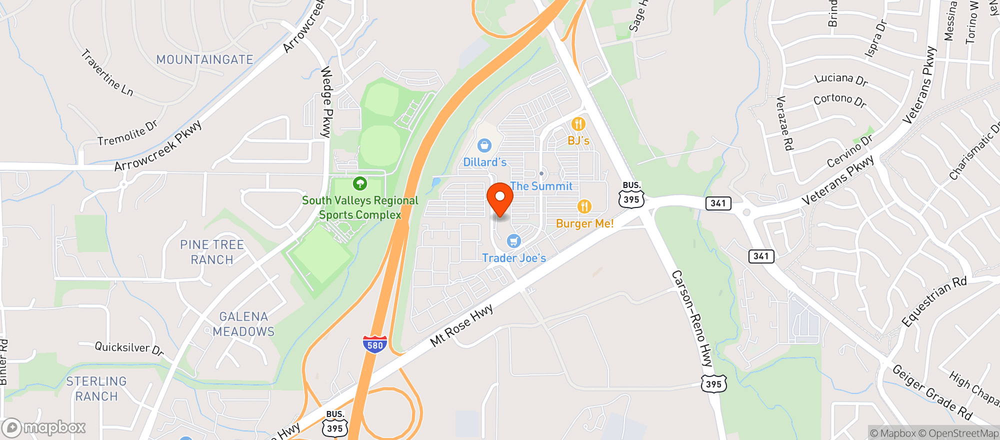 Map showing Williams Sonoma