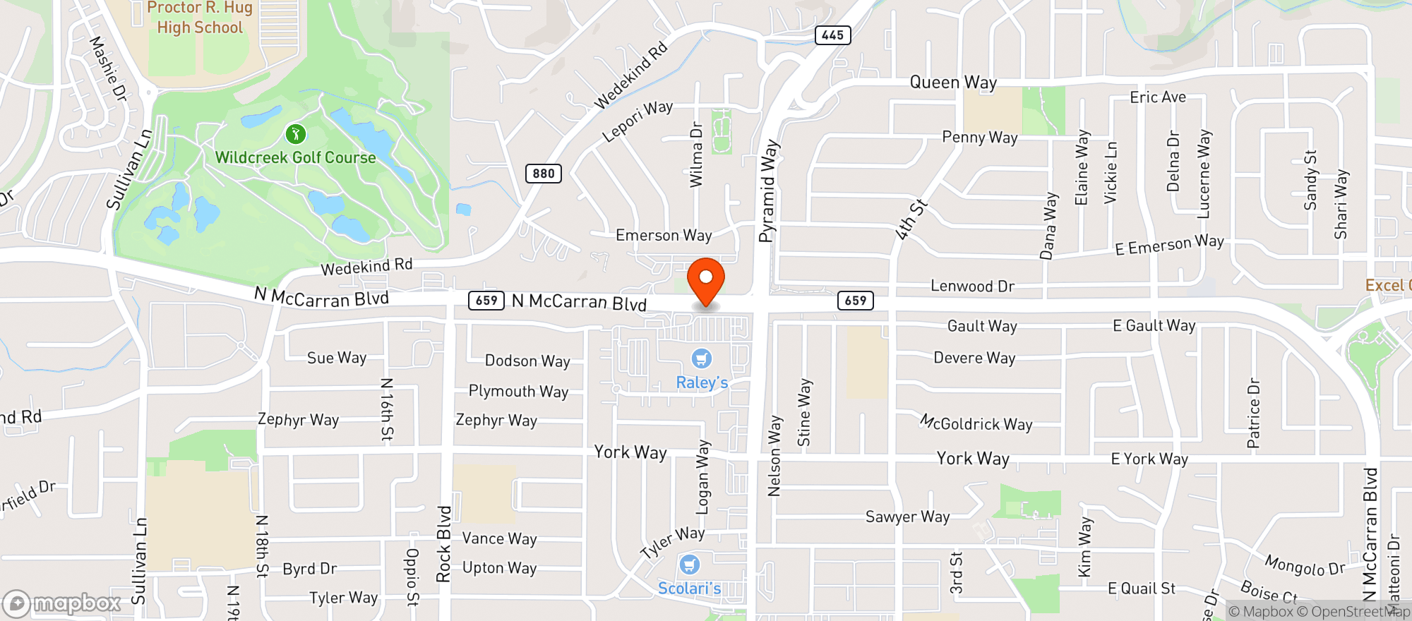 Map showing Raleys