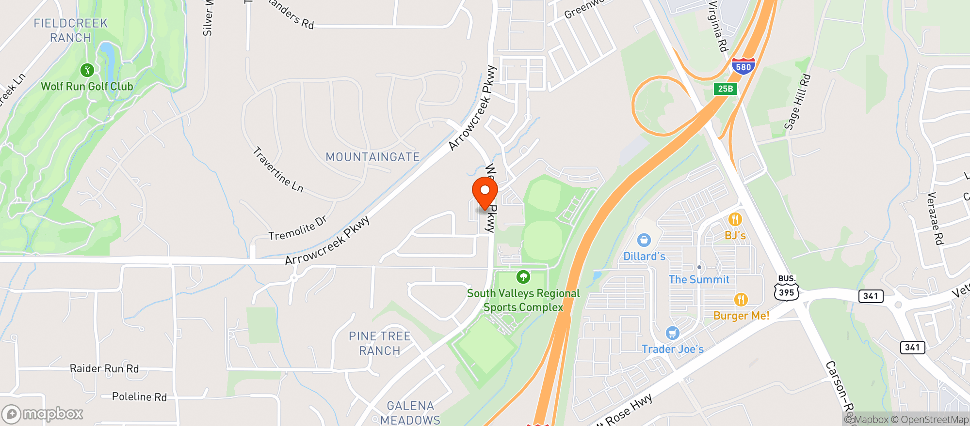 Map showing Longboards Beach Fired Pizza