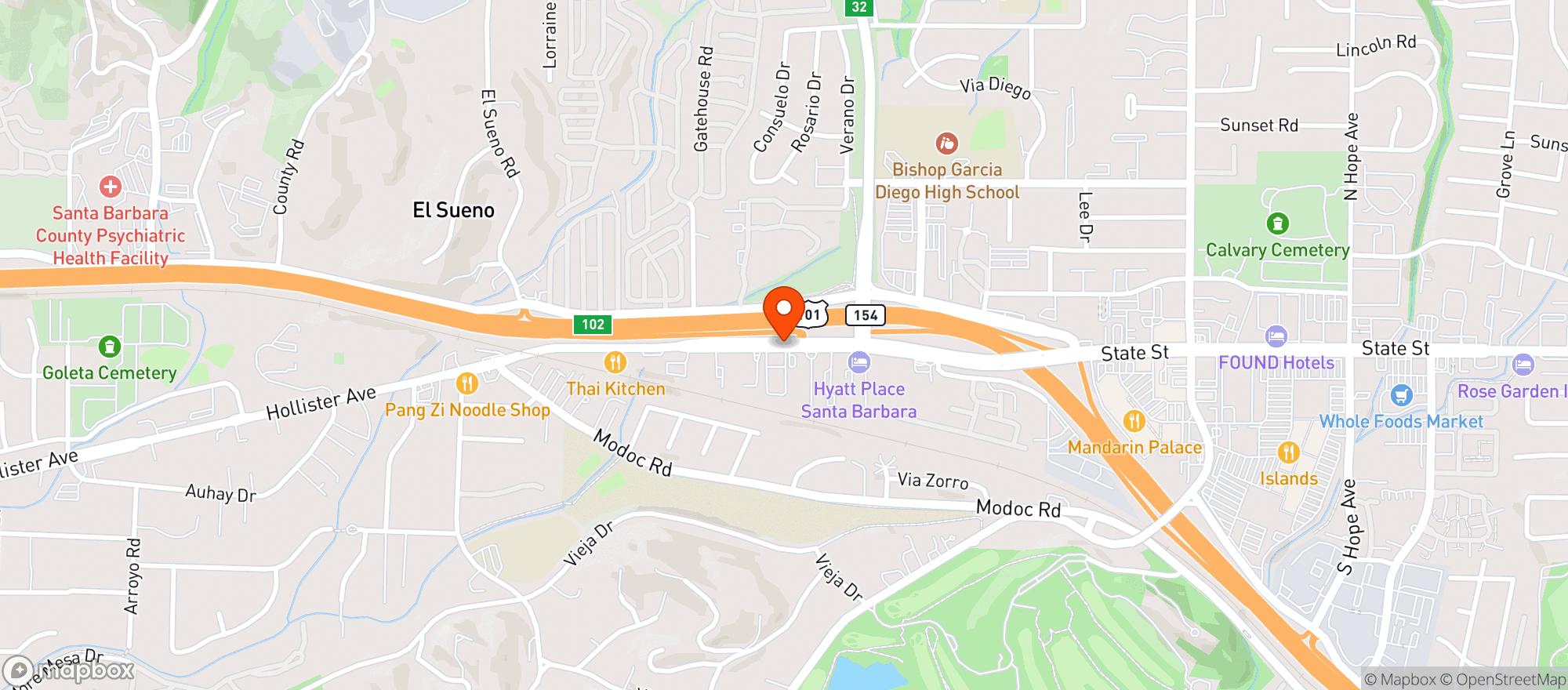 Map showing Price Management - Santa Barbara
