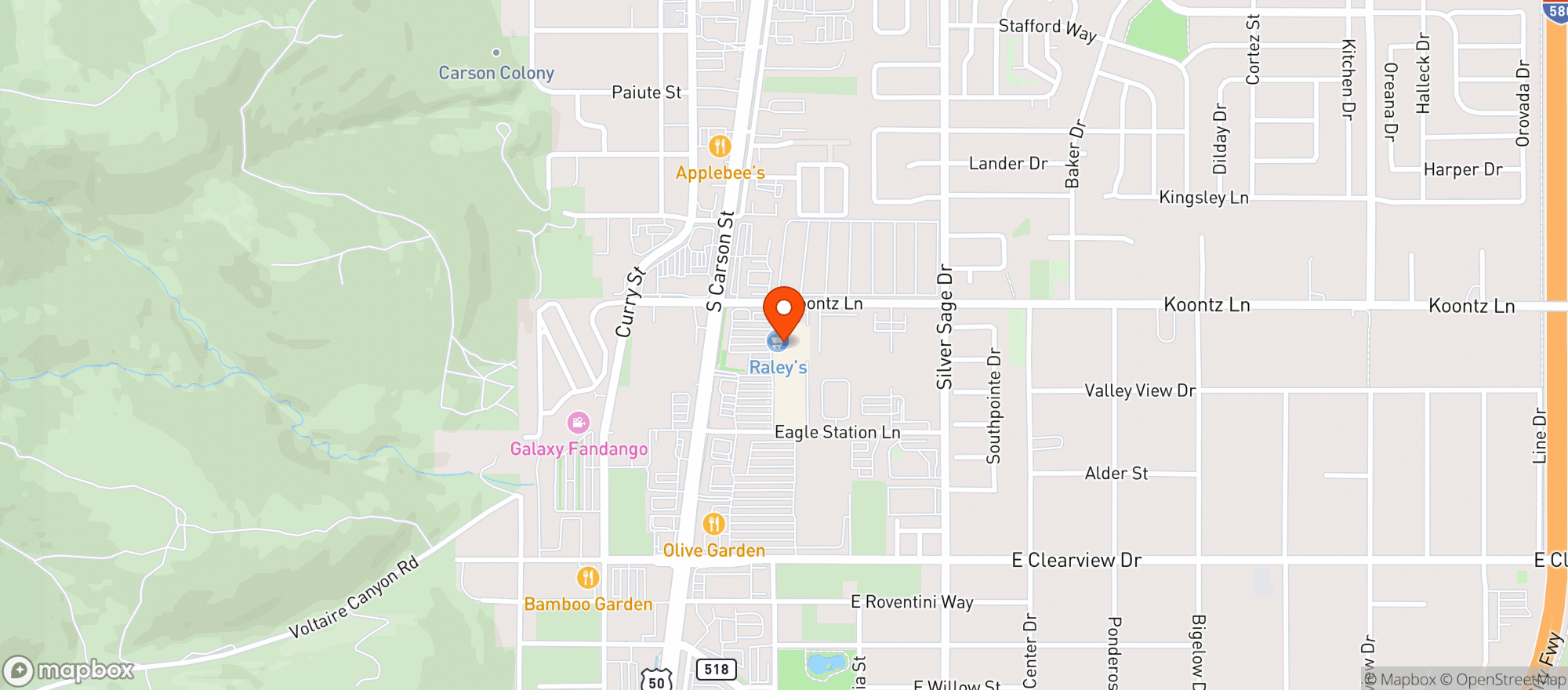Map showing Raleys (Carson City) - 002500114