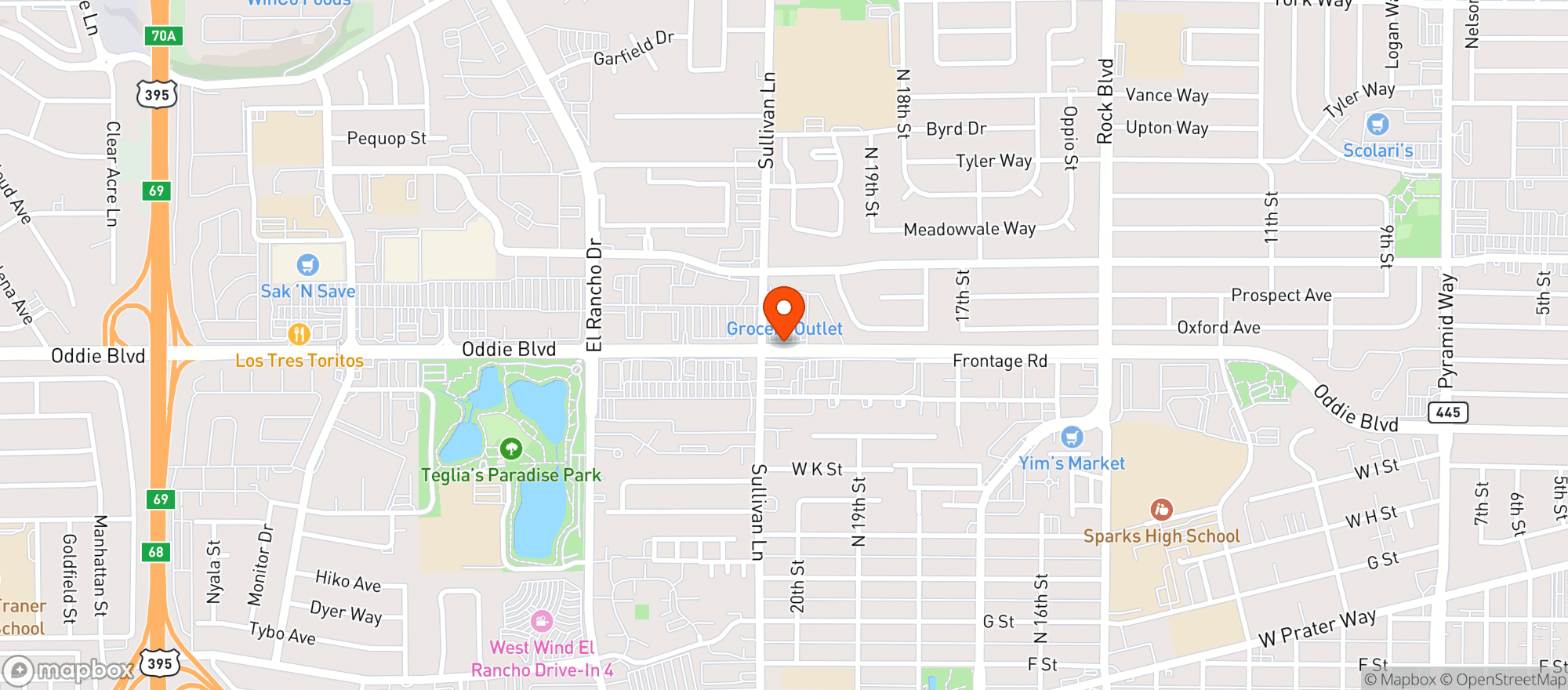 Map showing Grocery Outlet