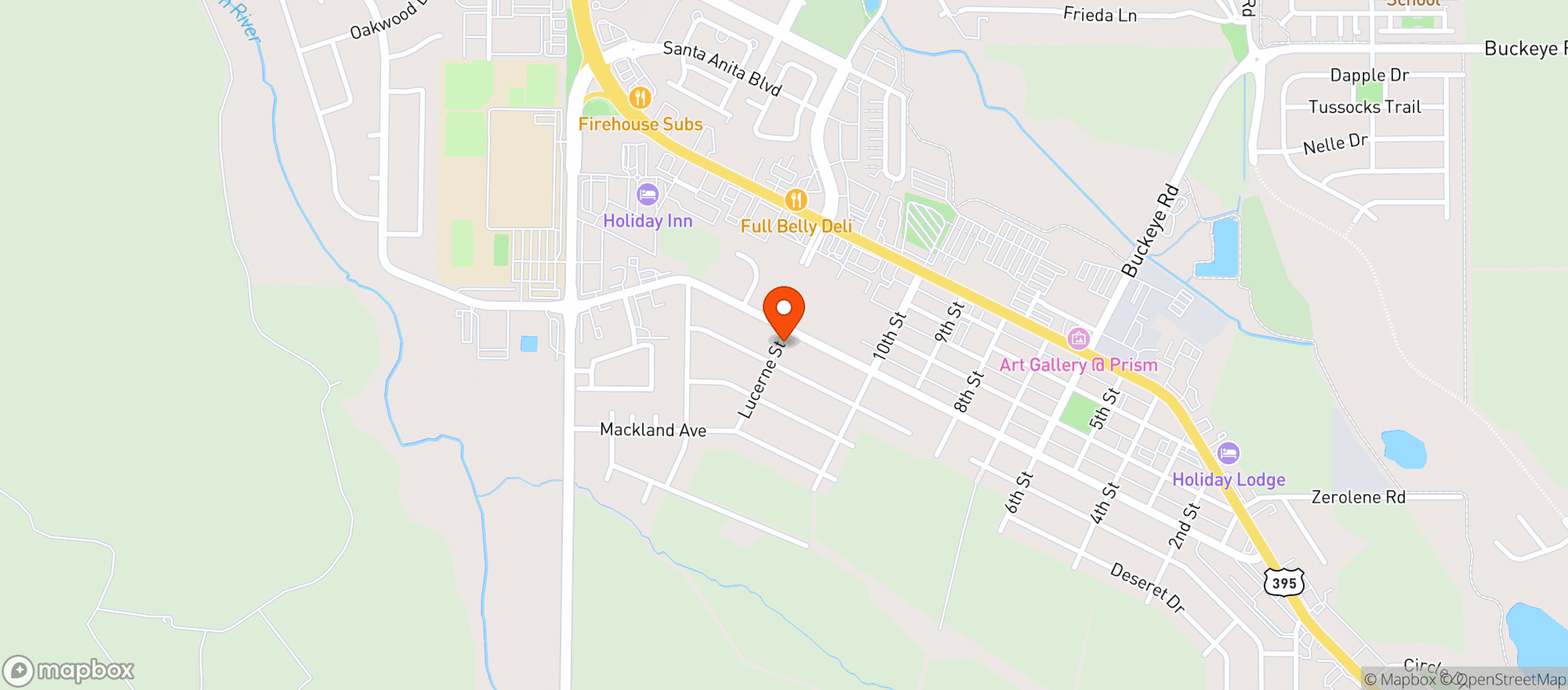 Map showing Fuentes Restaurant And Cantina