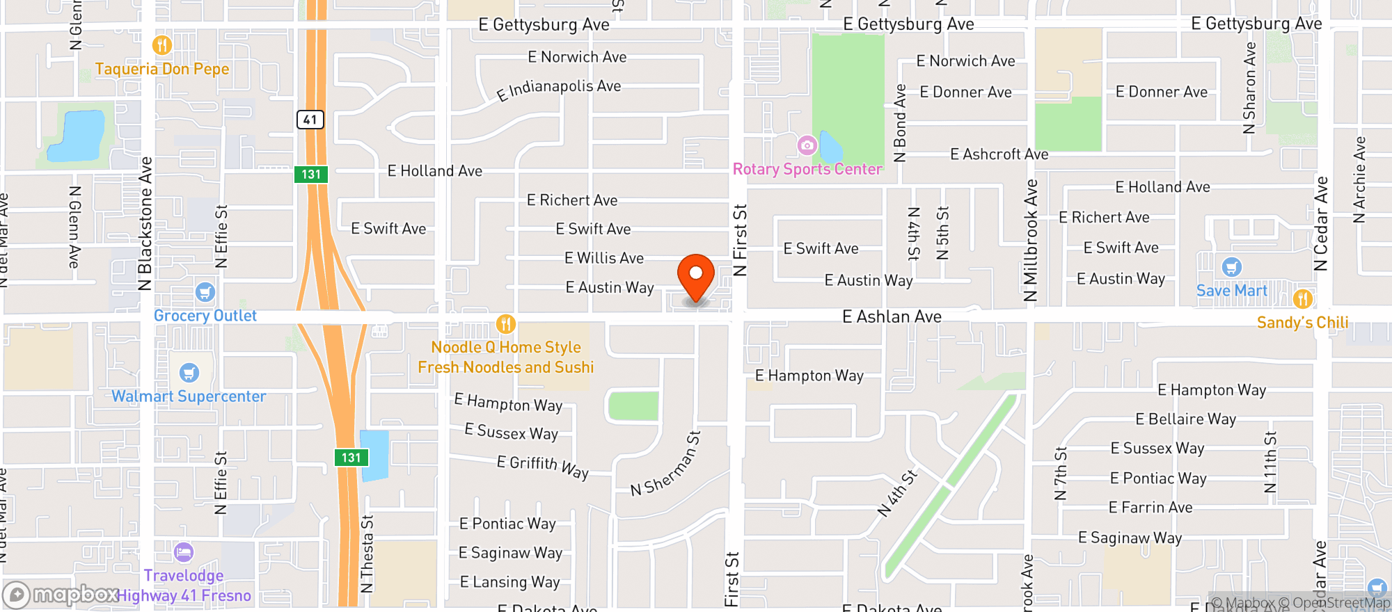 Map showing Varsity Liquor and Food