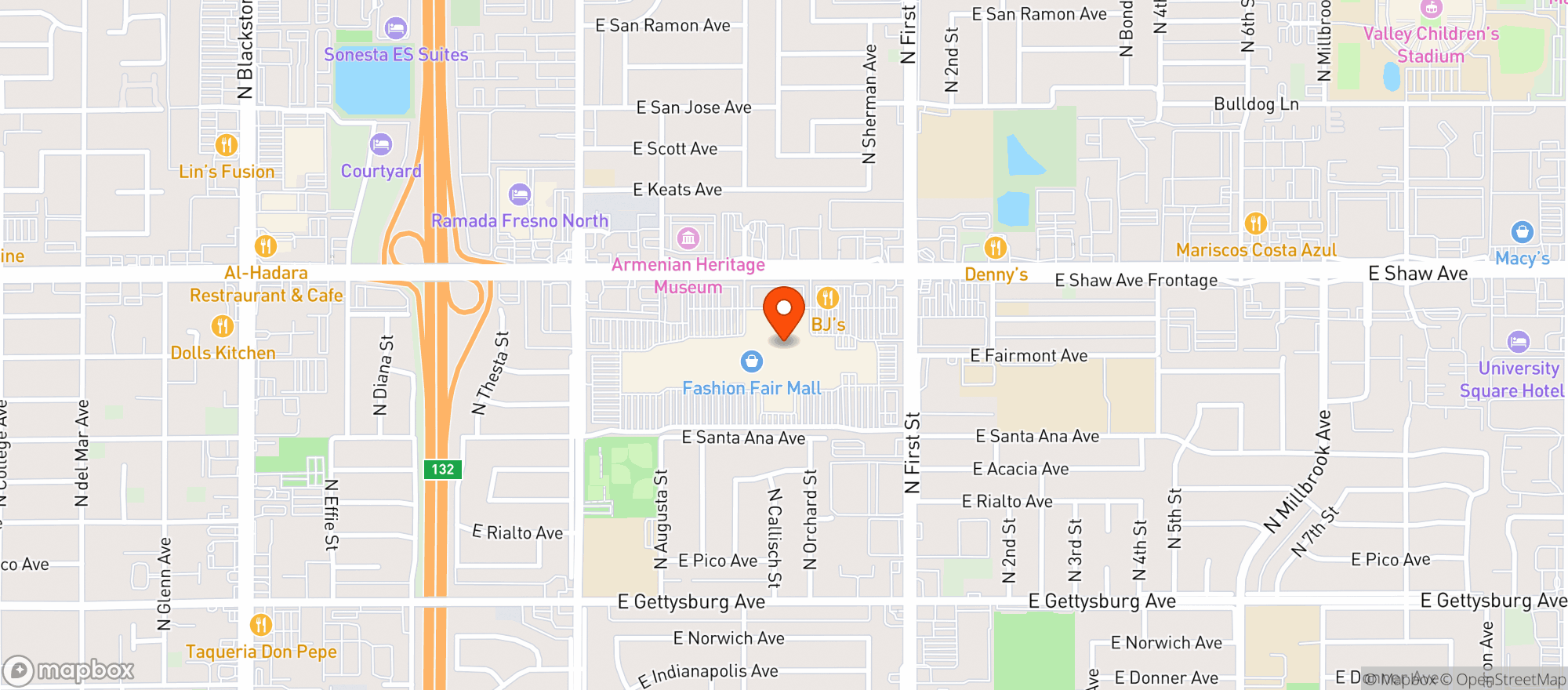 Map showing Gnc