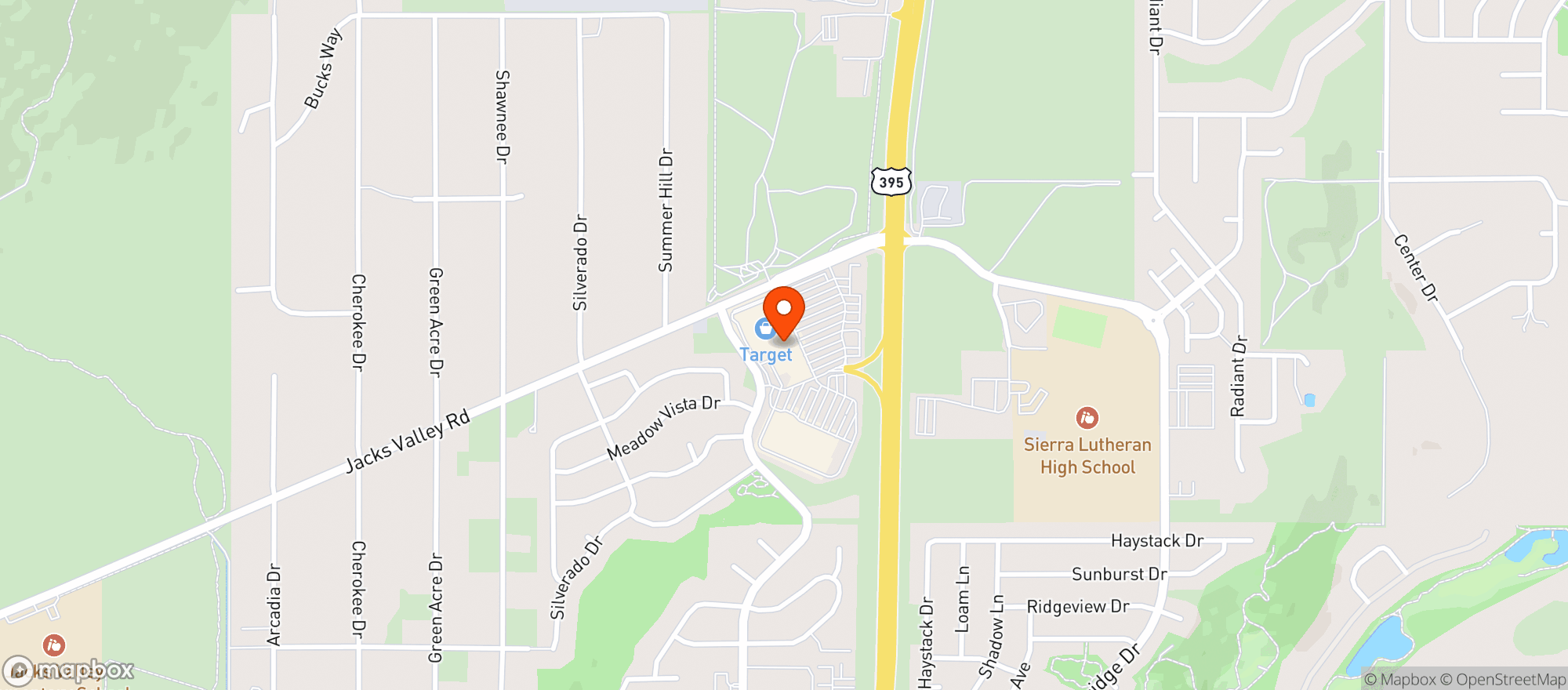 Map showing Target