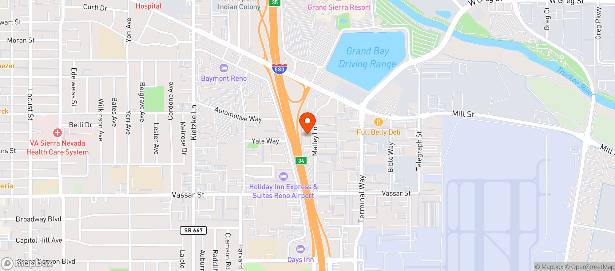 Map showing Door Dash