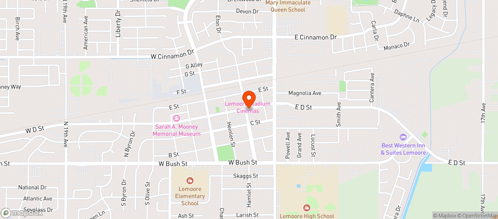 Map showing Omars Food Mart