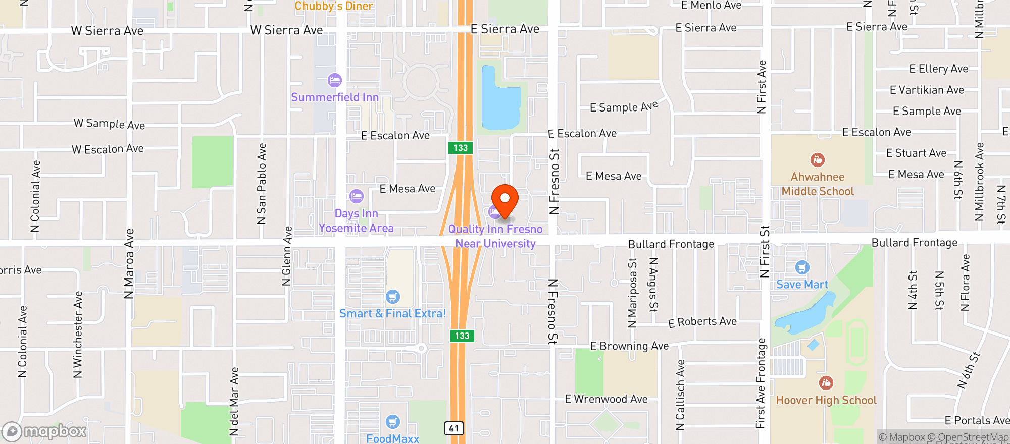Map showing Culture - Fresno (bullard)