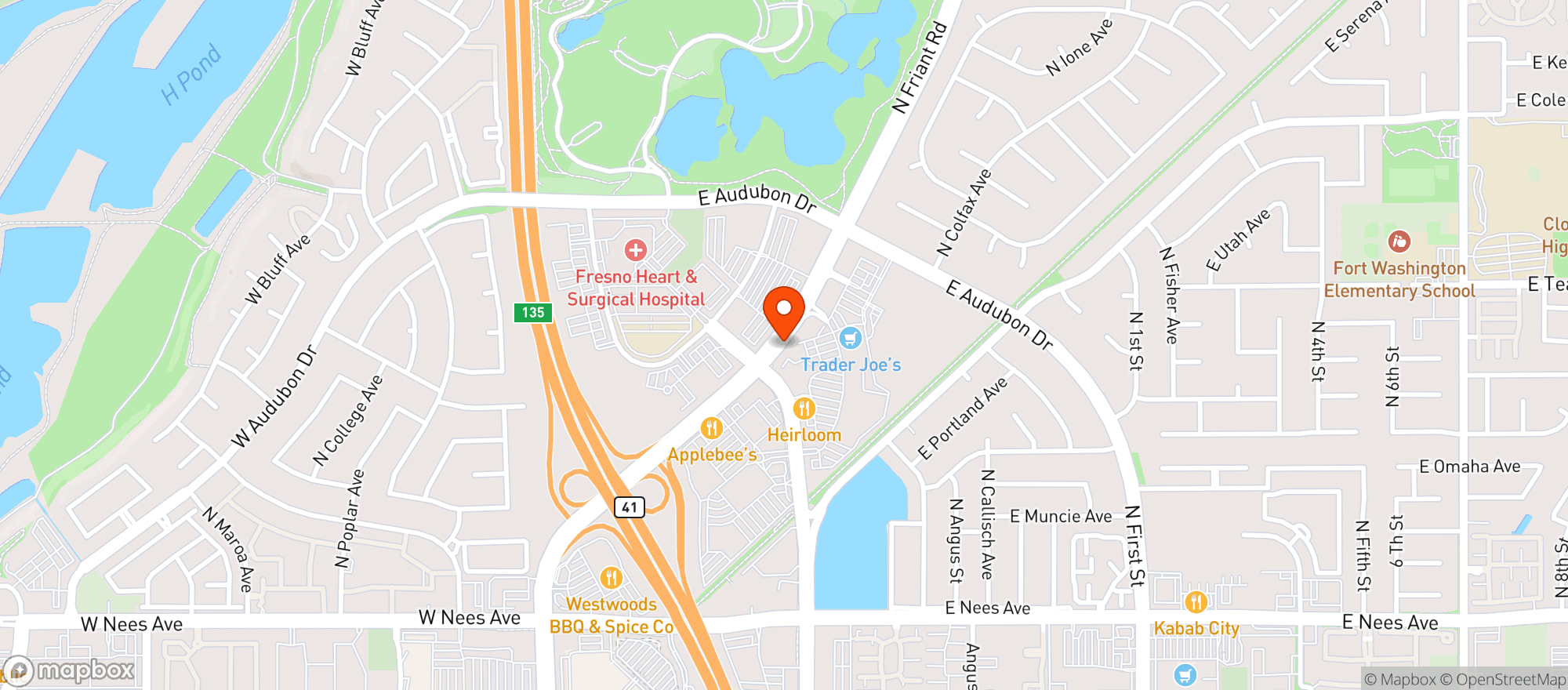 Map showing The Fairway Lounge
