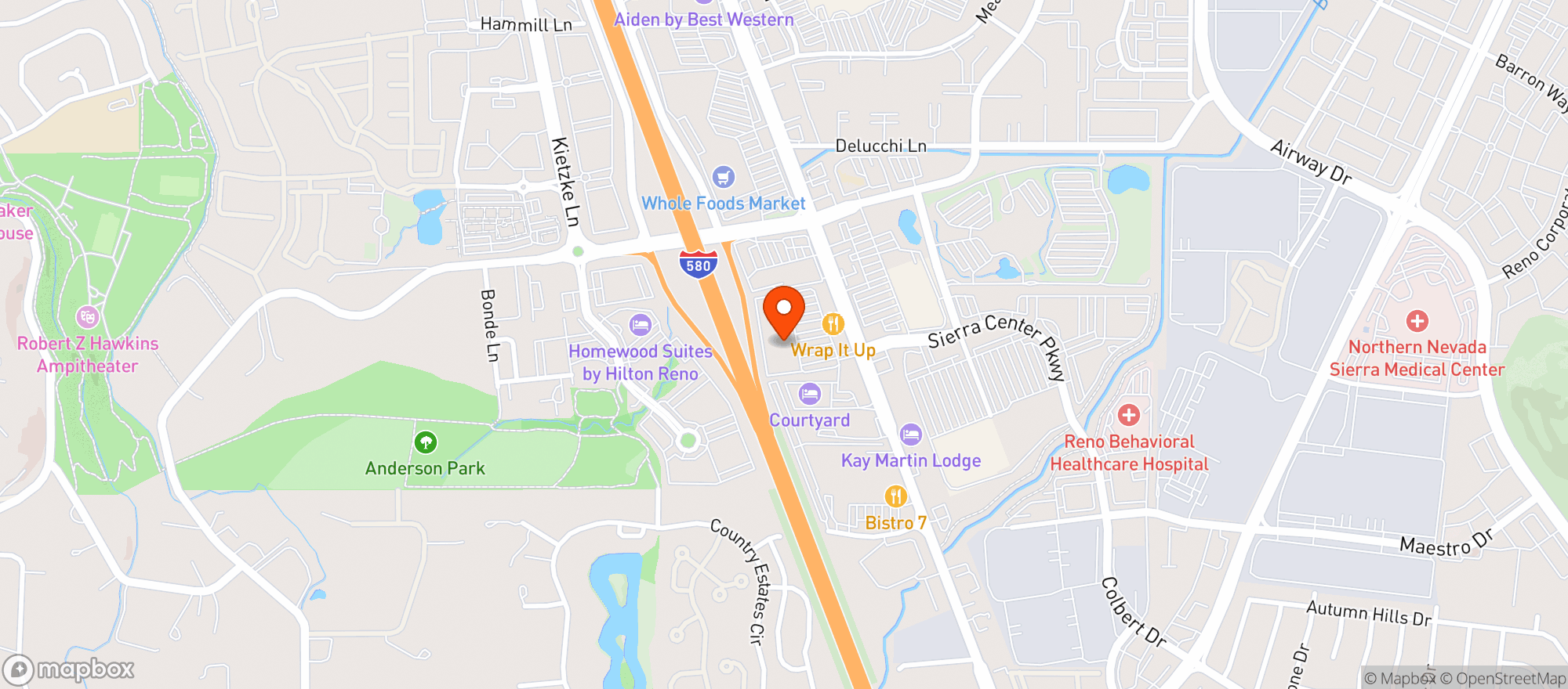 Map showing Total Wine - Reno