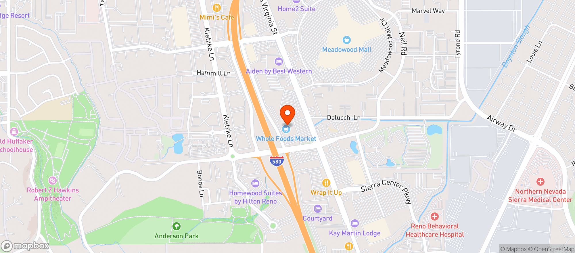 Map showing Whole Foods Market