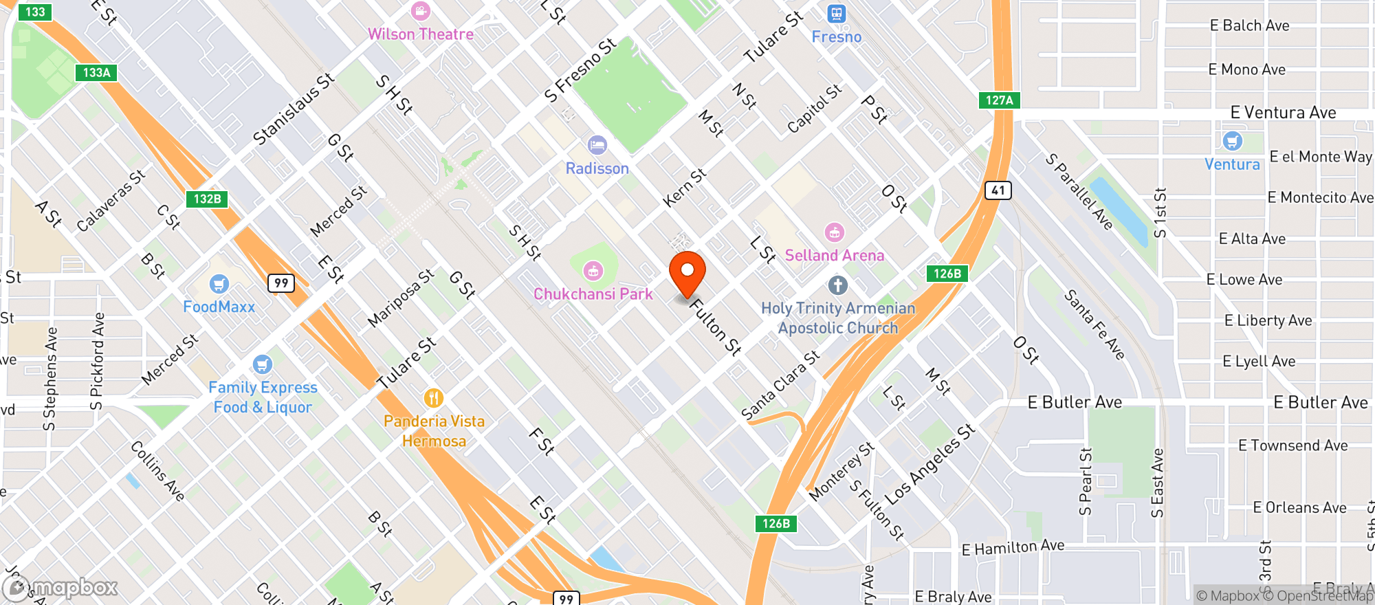 Map showing Modernist