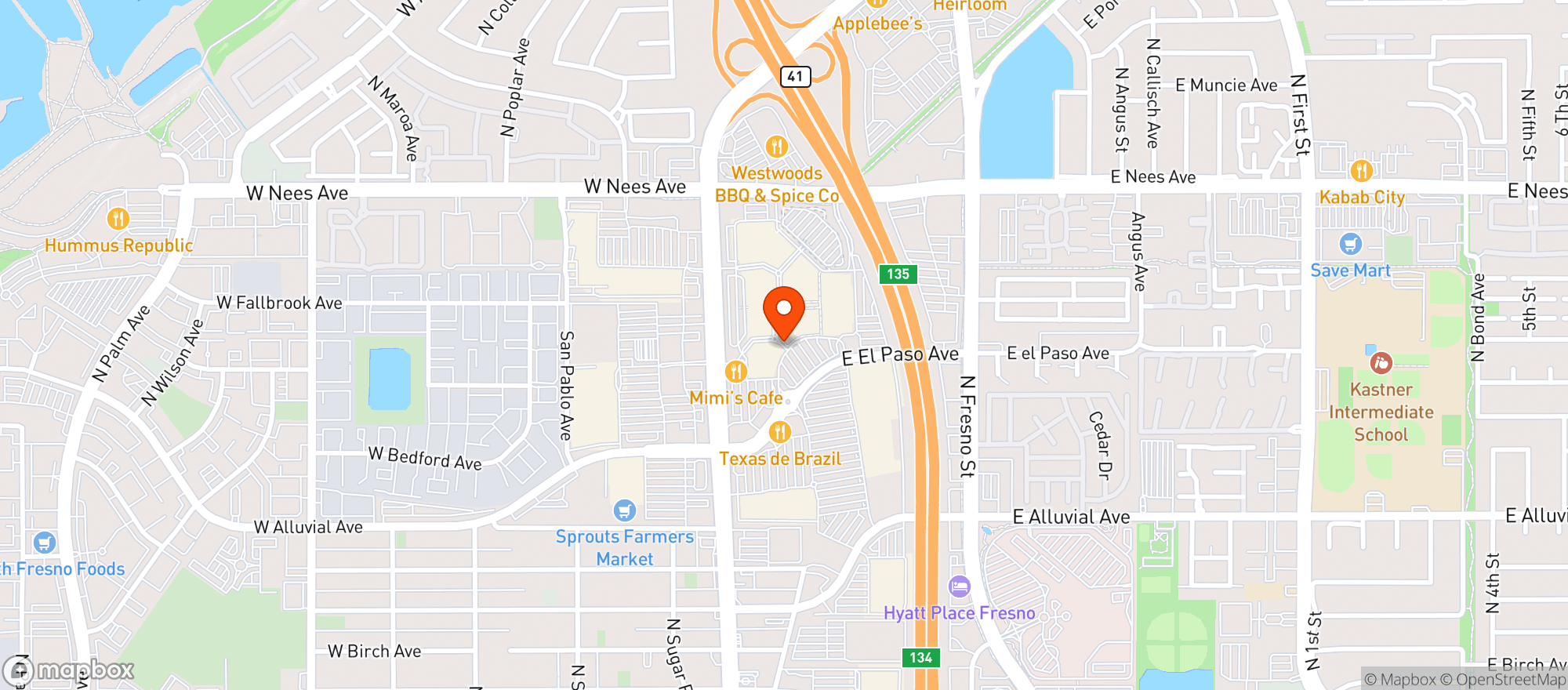 Map showing Yard House