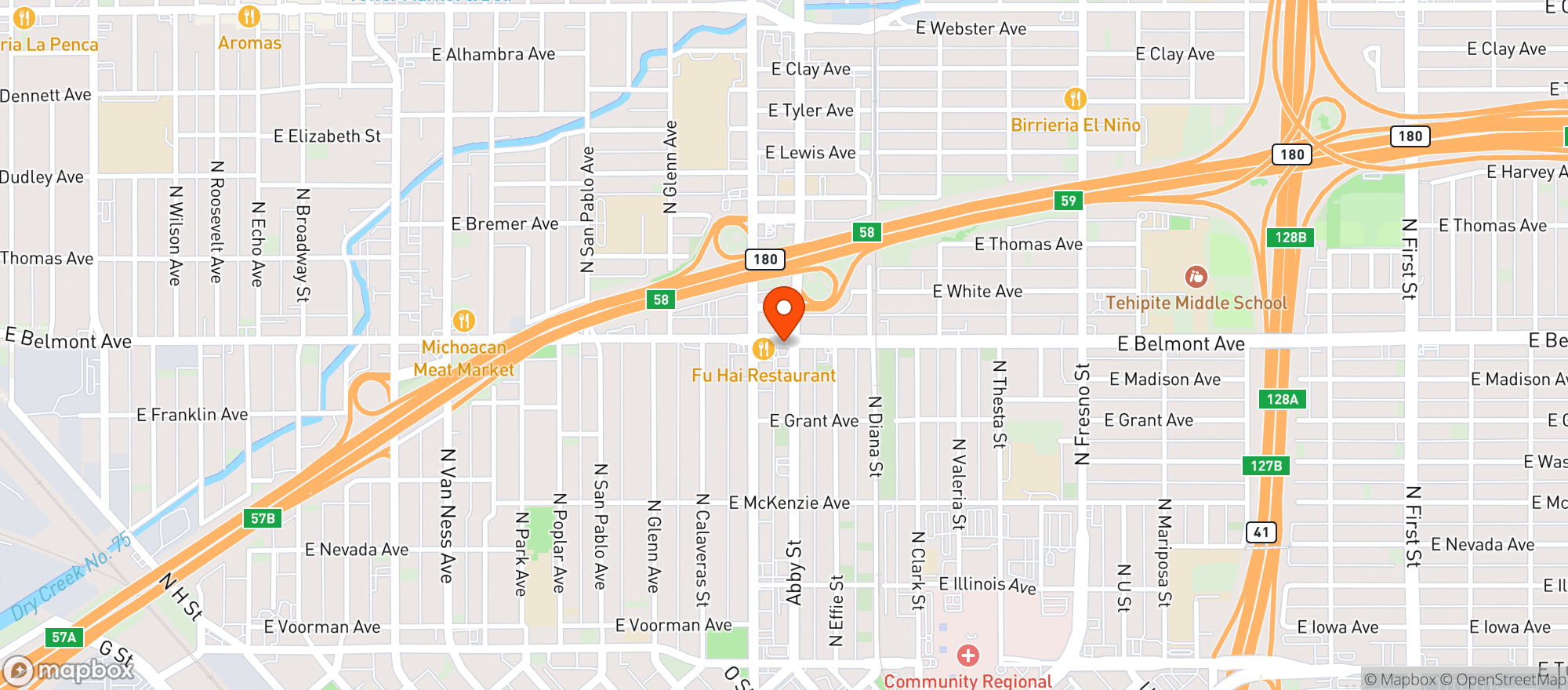 Map showing Jacks Gas