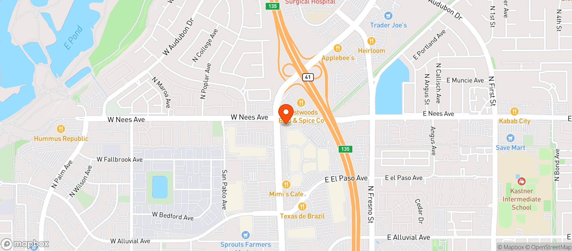 Map showing P F Changs China Bistro #9992