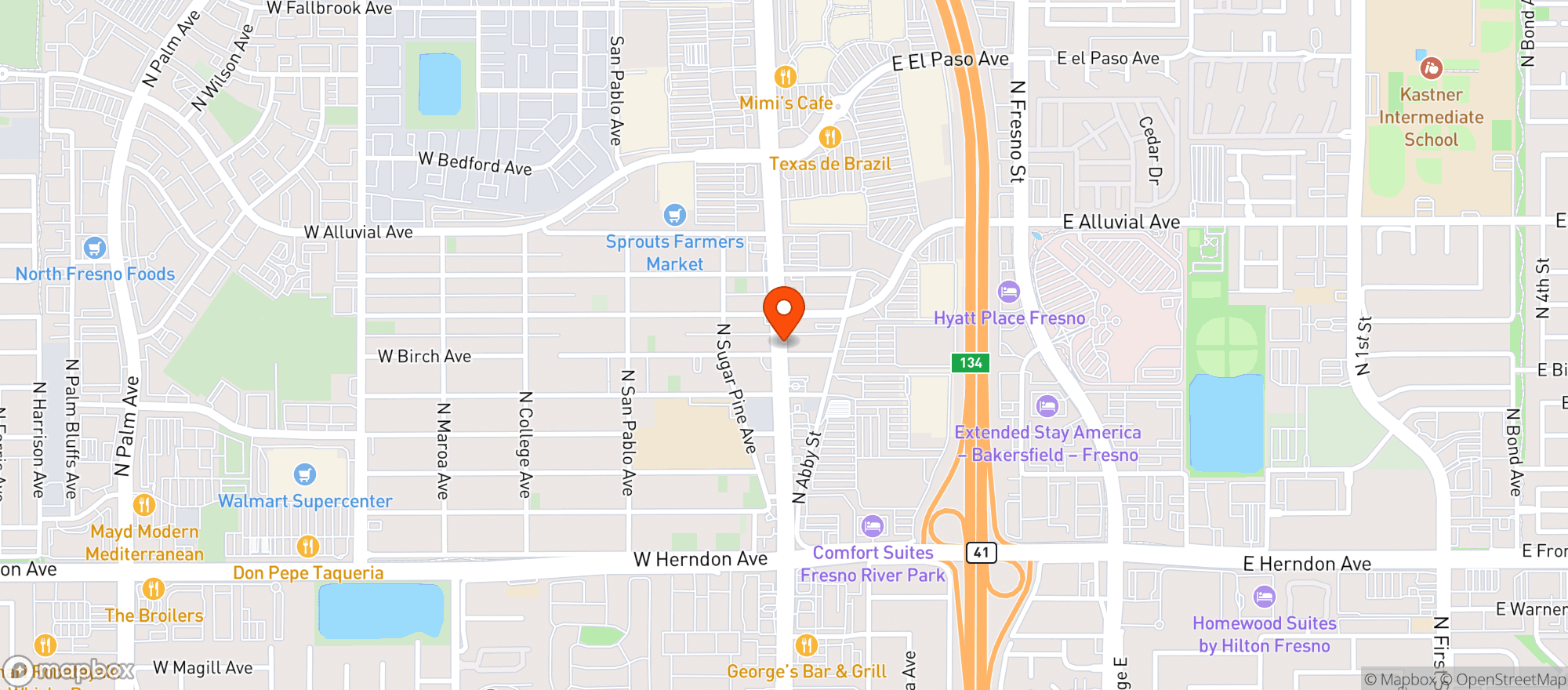Map showing Jacks Mart