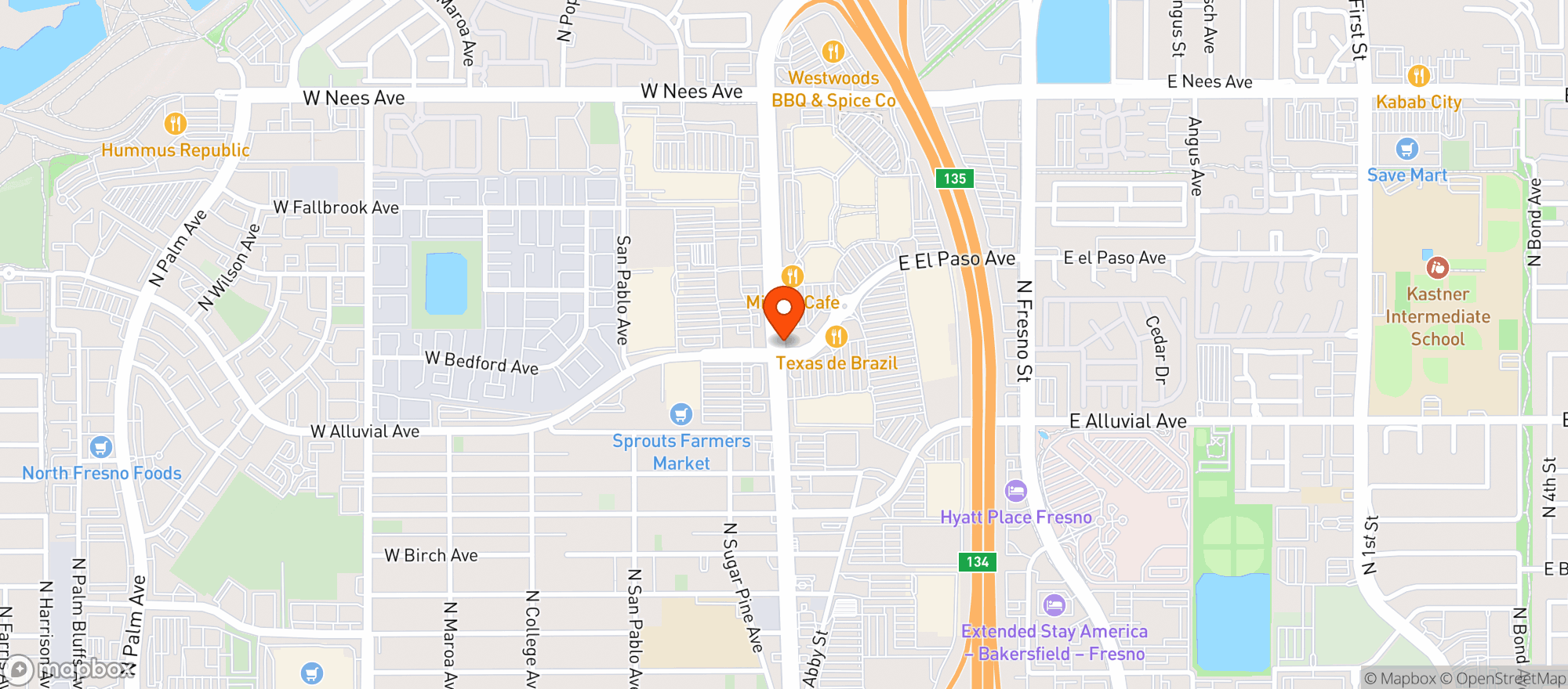 Map showing Target Store