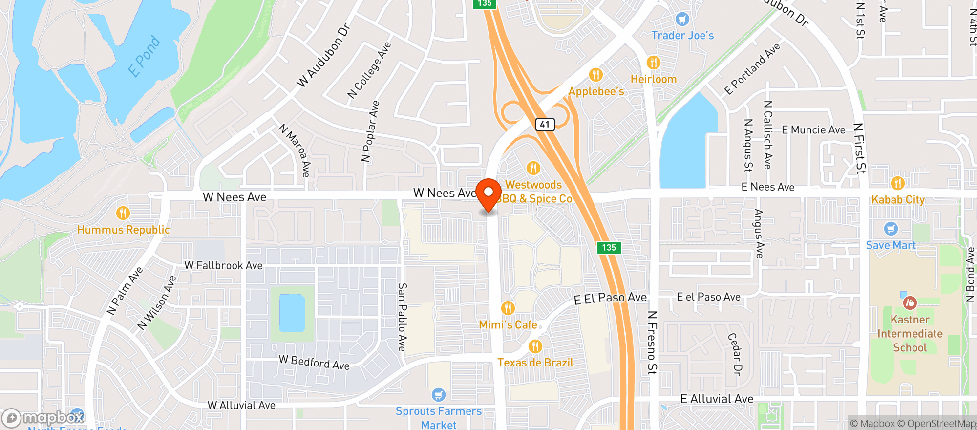 Map showing Lazy Dog Restaurant & Bar