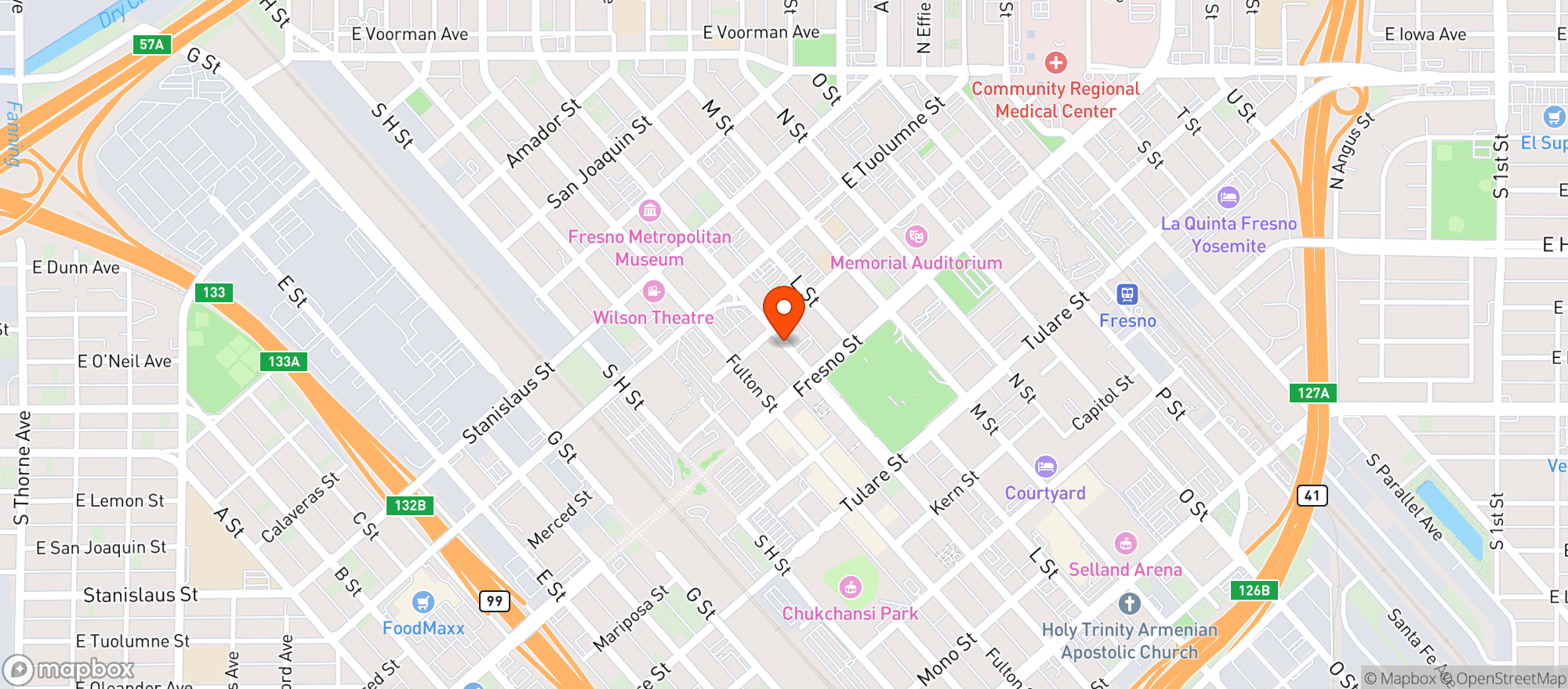 Map showing Kockys Bar & Grill