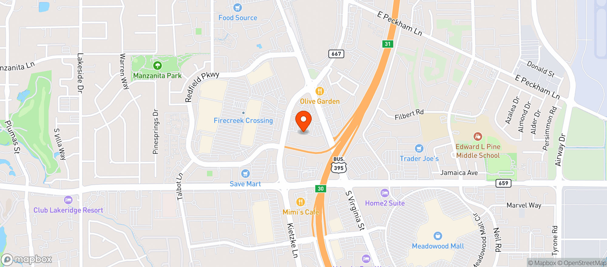 Map showing Natural Grocers by Vitamin Cottage - Natural Grocers by VC_Reno (RN) - 00530092