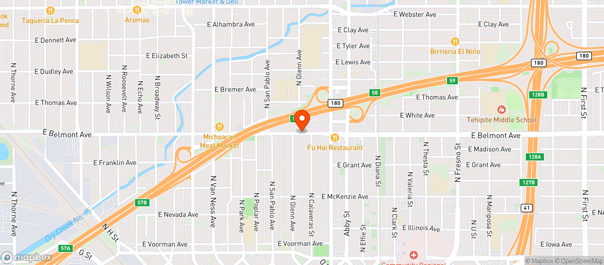 Map showing Kings Liquor & Food Market