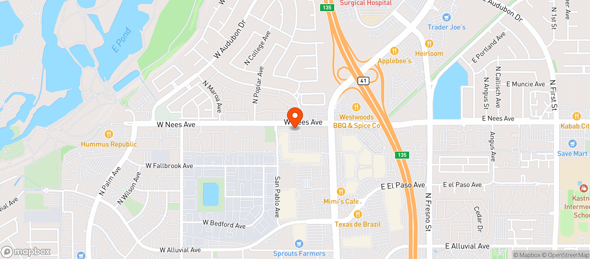 Map showing Pismos Coastal Grill