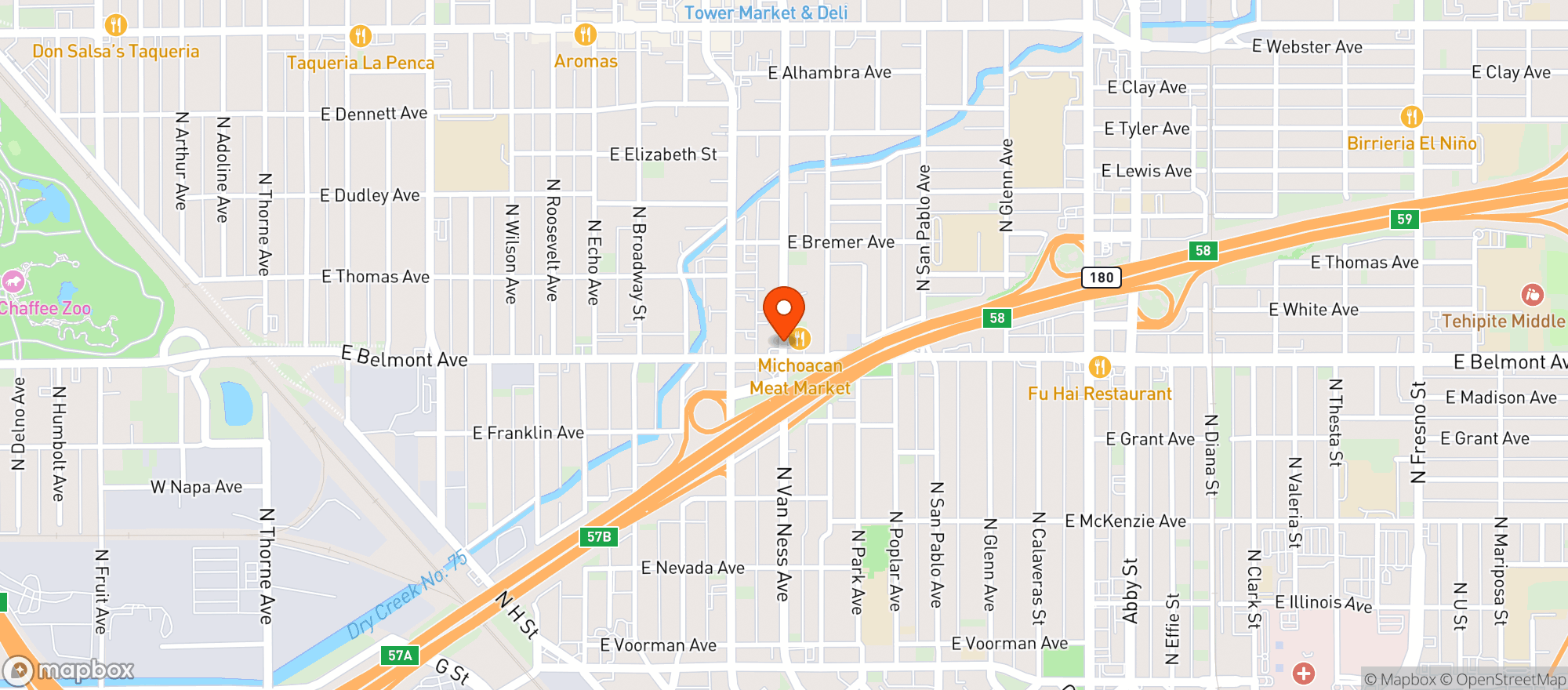 Map showing Fast N Save