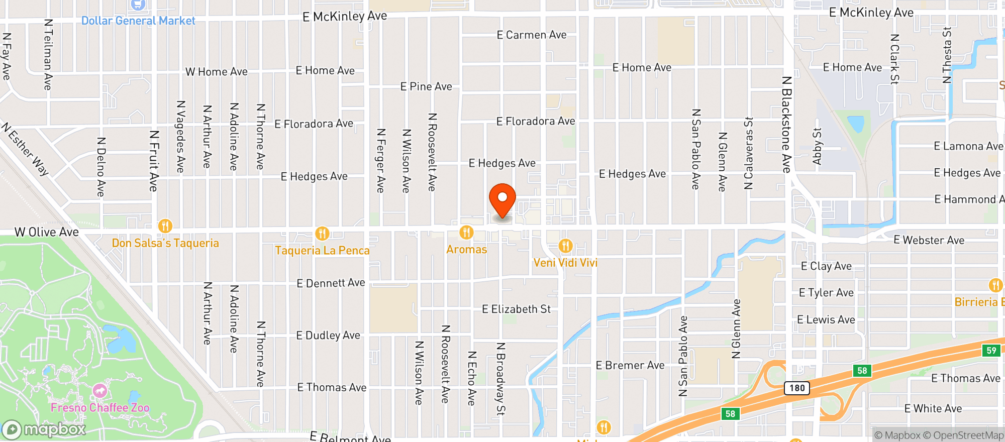 Map showing Lucys Lounge