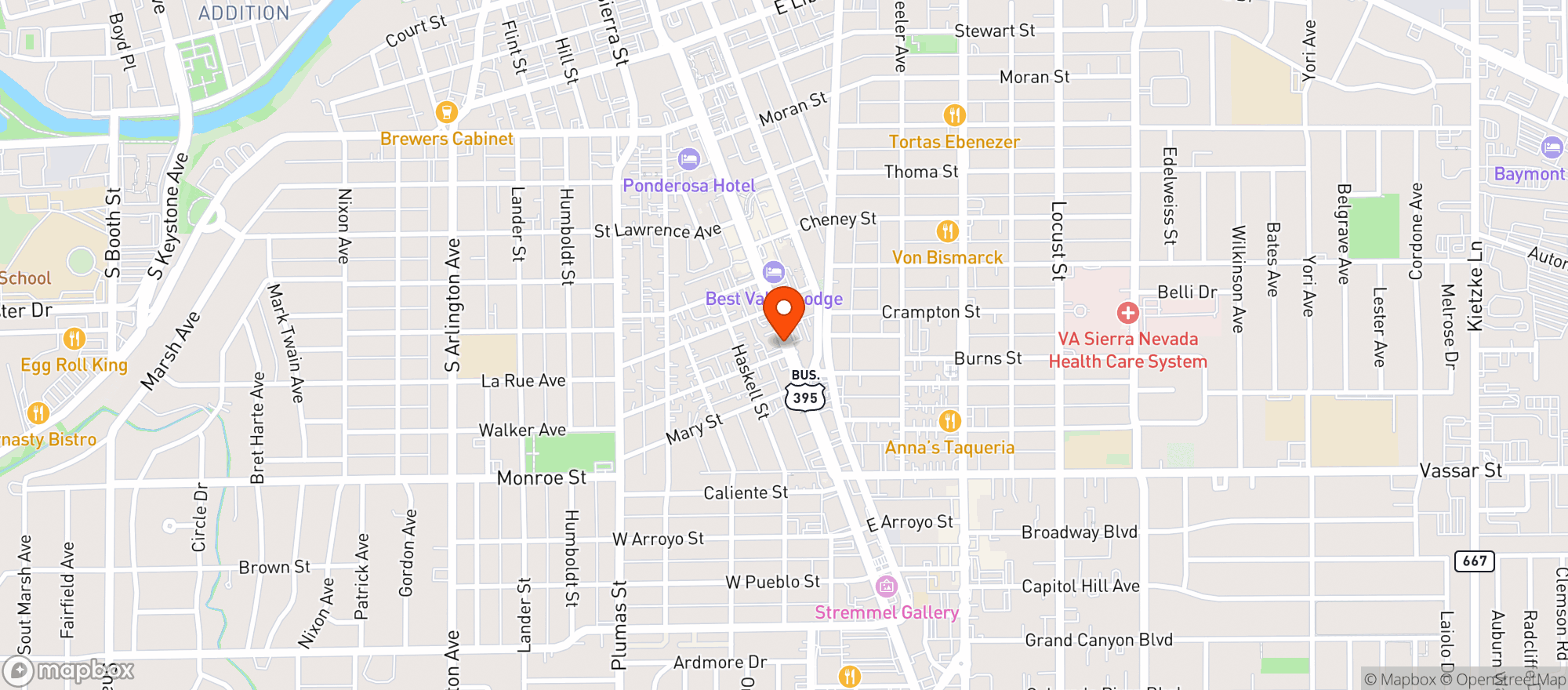 Map showing The Emerson Bar