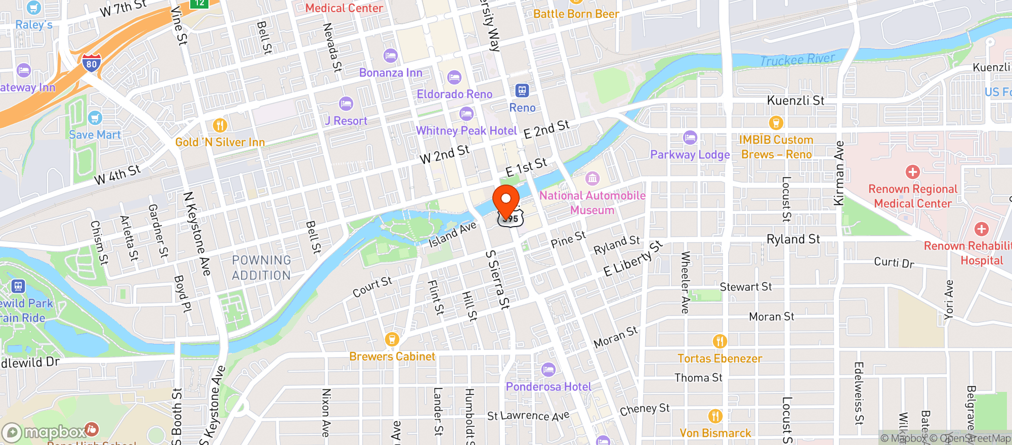Map showing Wild River Grille