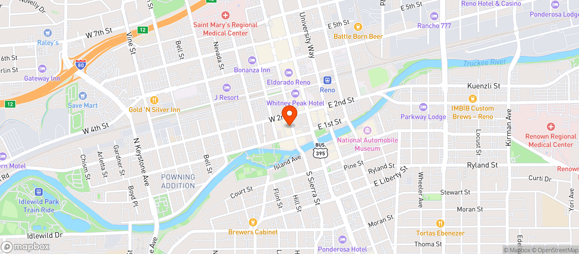 Map showing Birdeez