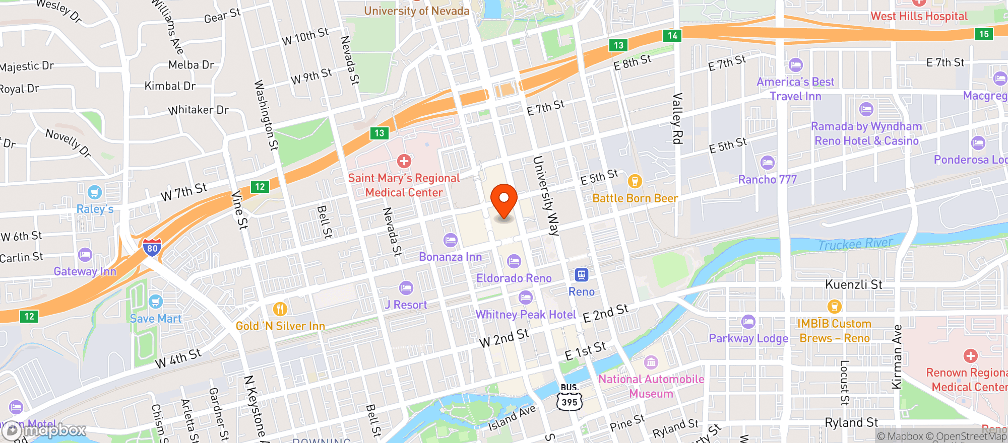 Map showing Ruths Chris Steak House