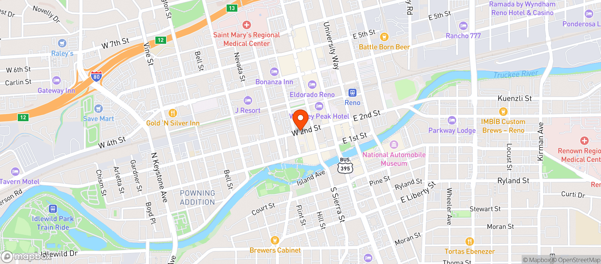 Map showing Ace Mart