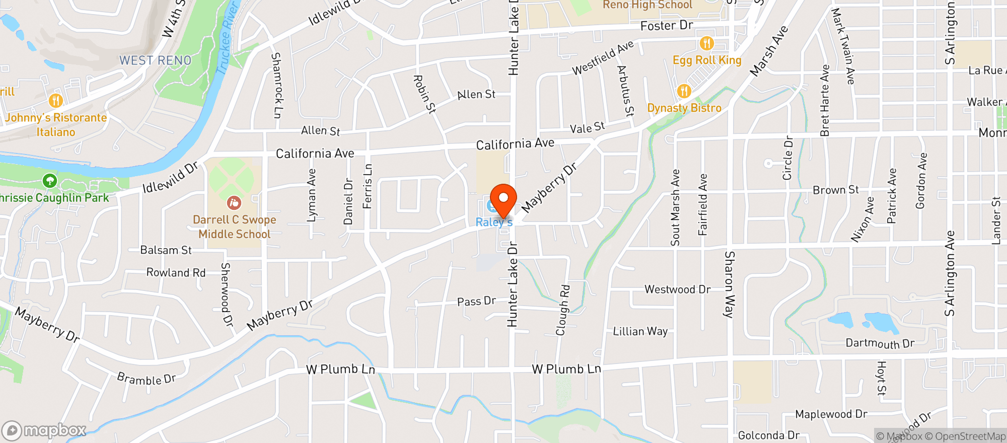 Map showing Raleys