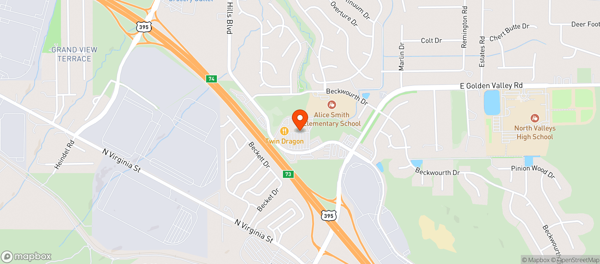 Map showing Raleys