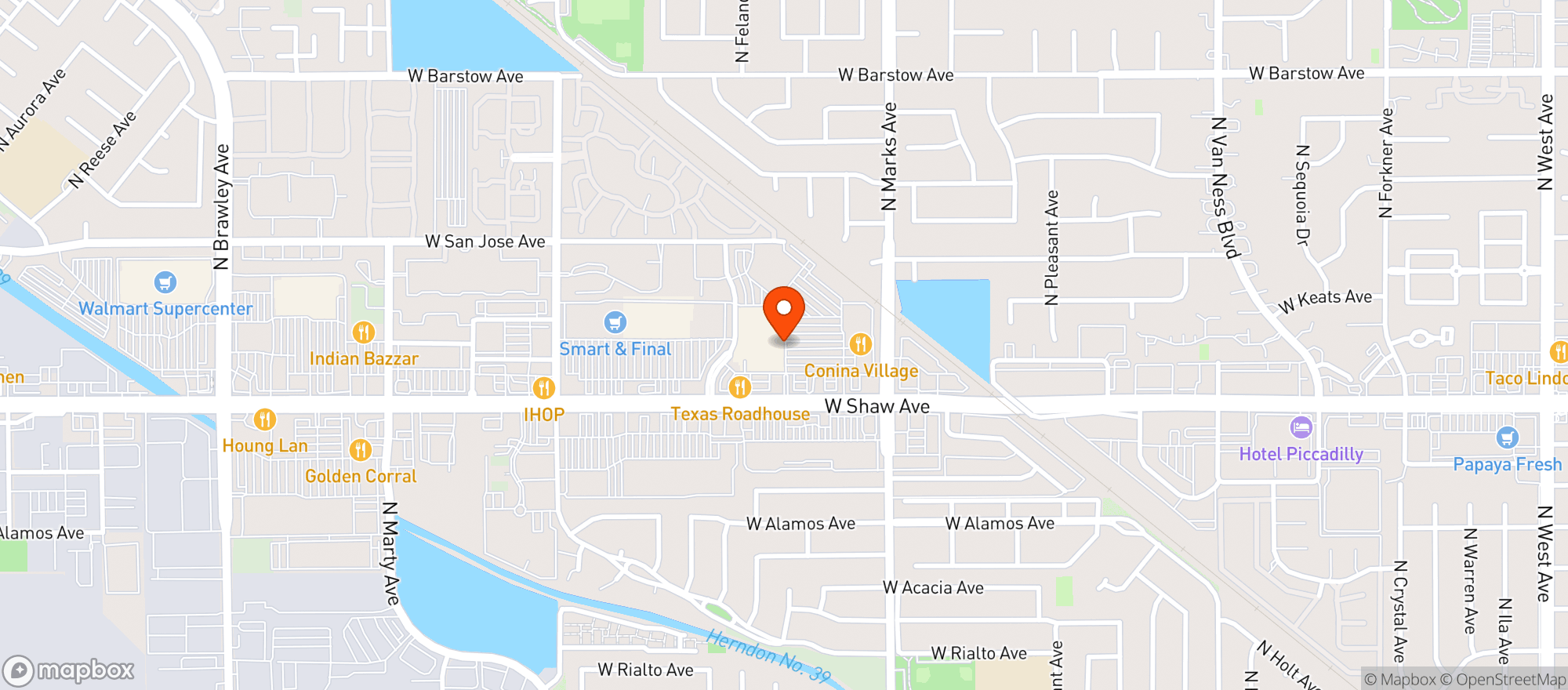 Map showing Target Store