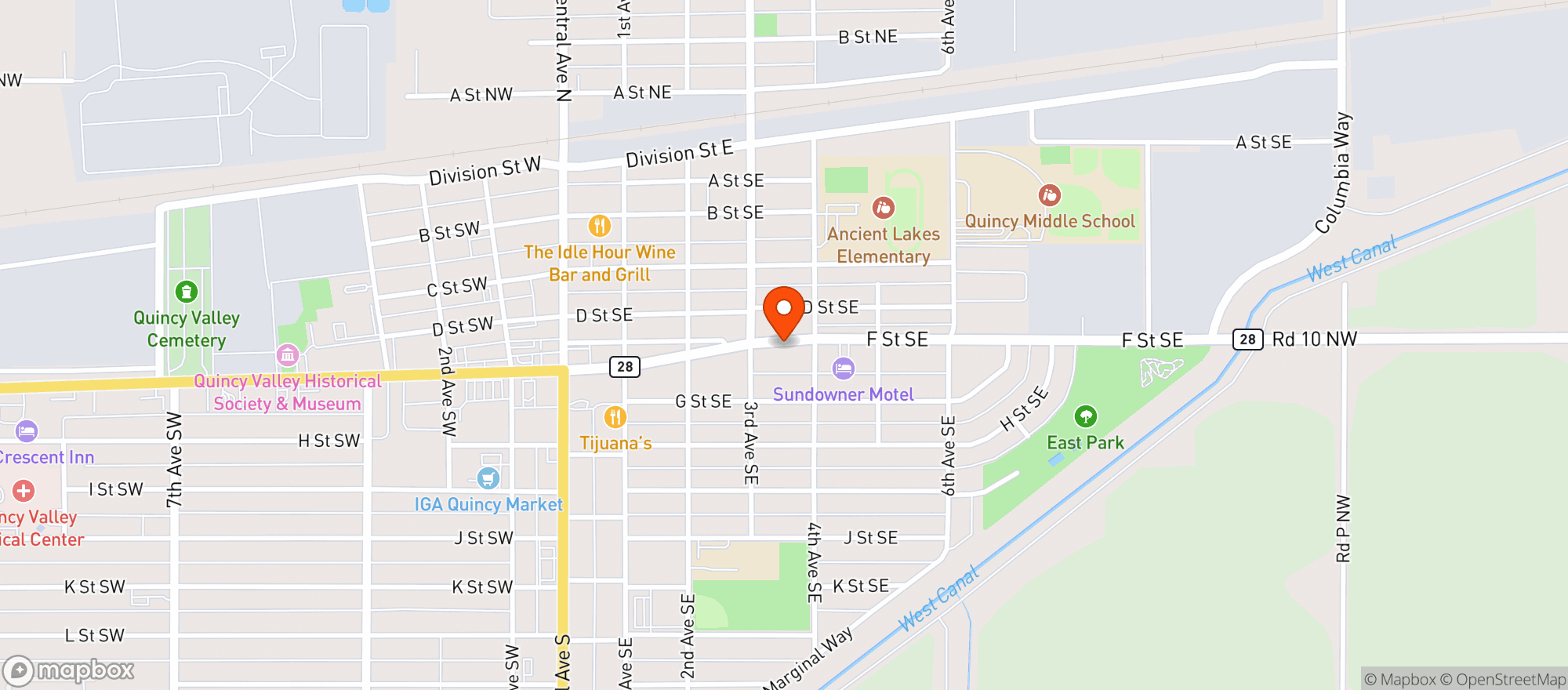 Map showing Jackpot Food Mart