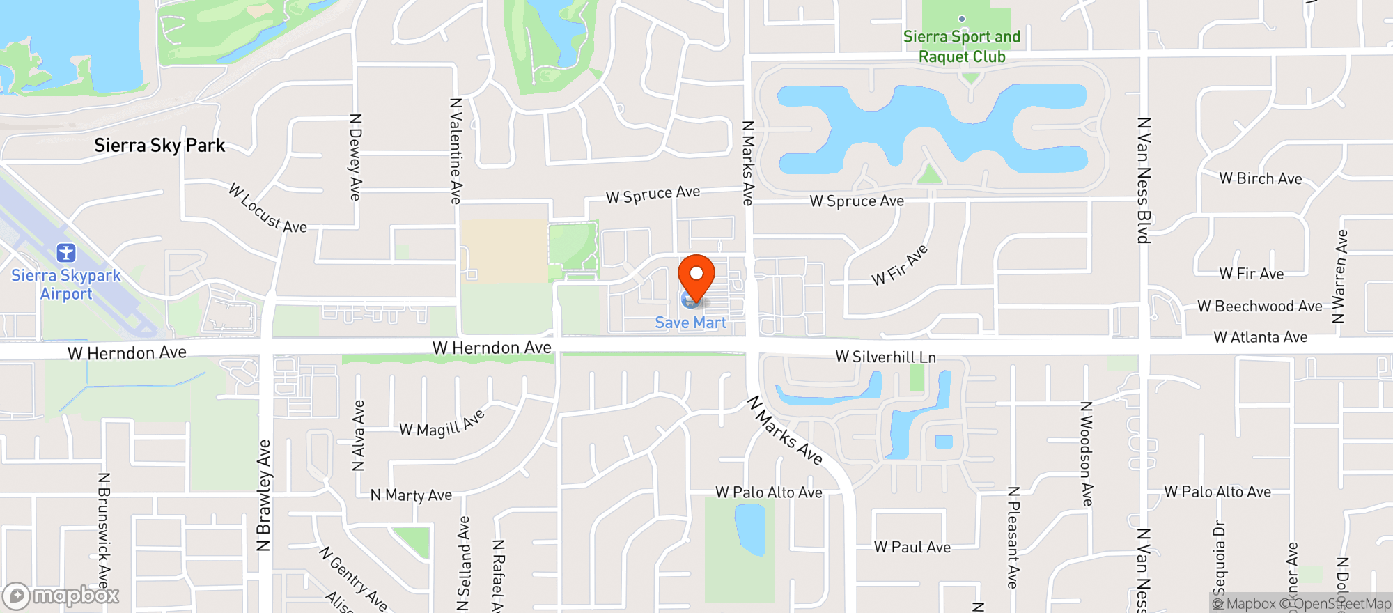 Map showing Save Mart Supermarket #65