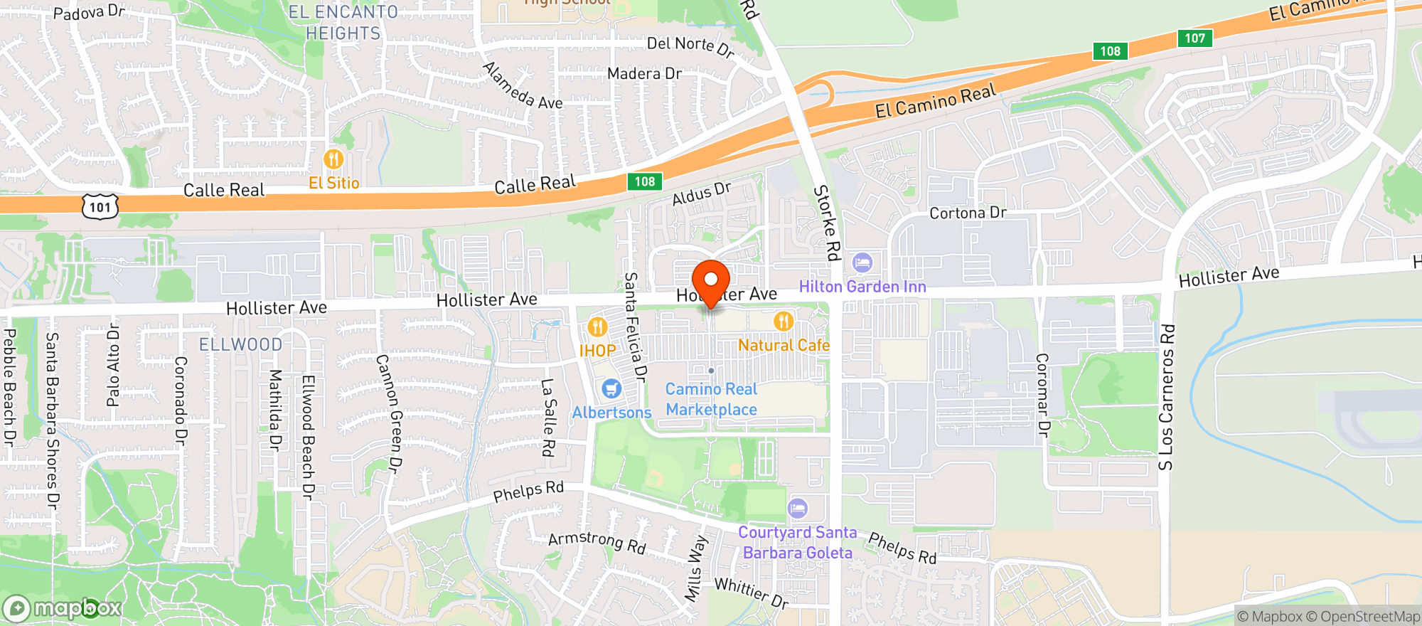 Map showing BevMo