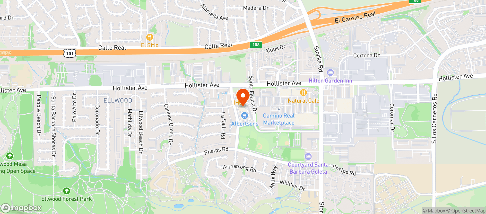 Map showing Albertsons