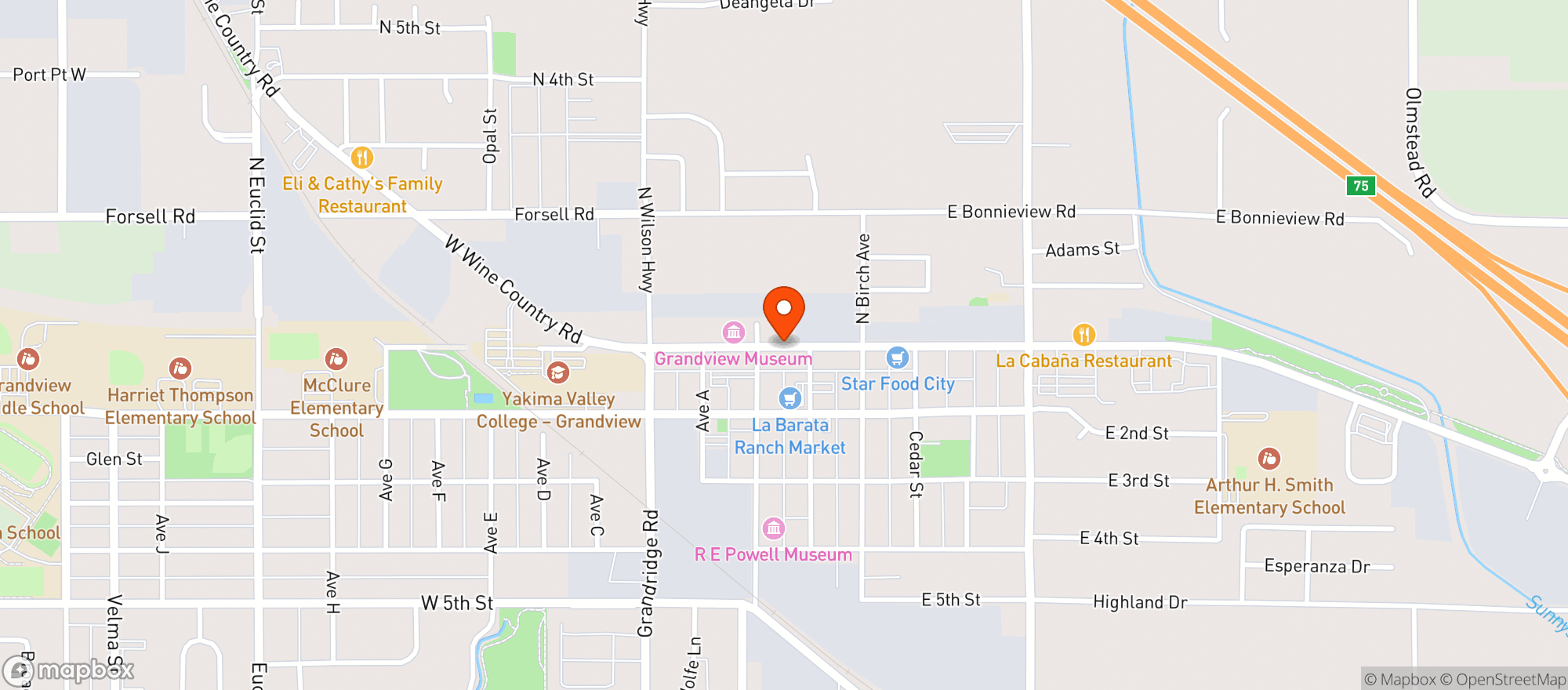 Map showing Safeway