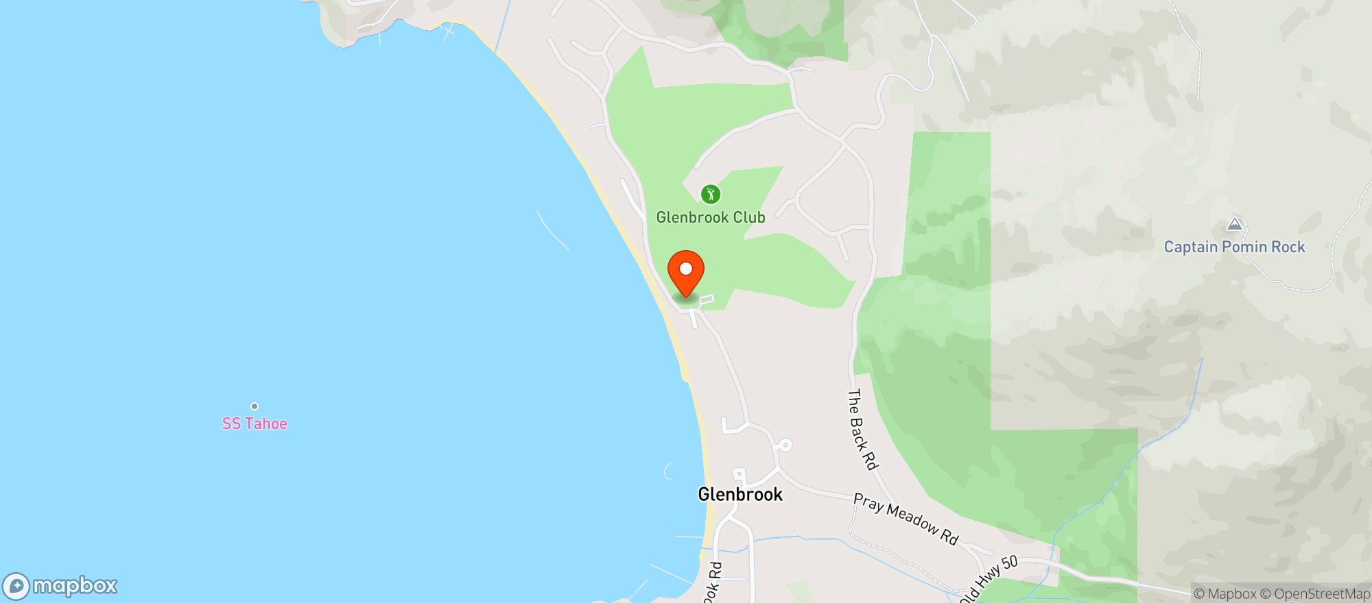 Map showing Glenbrook Club