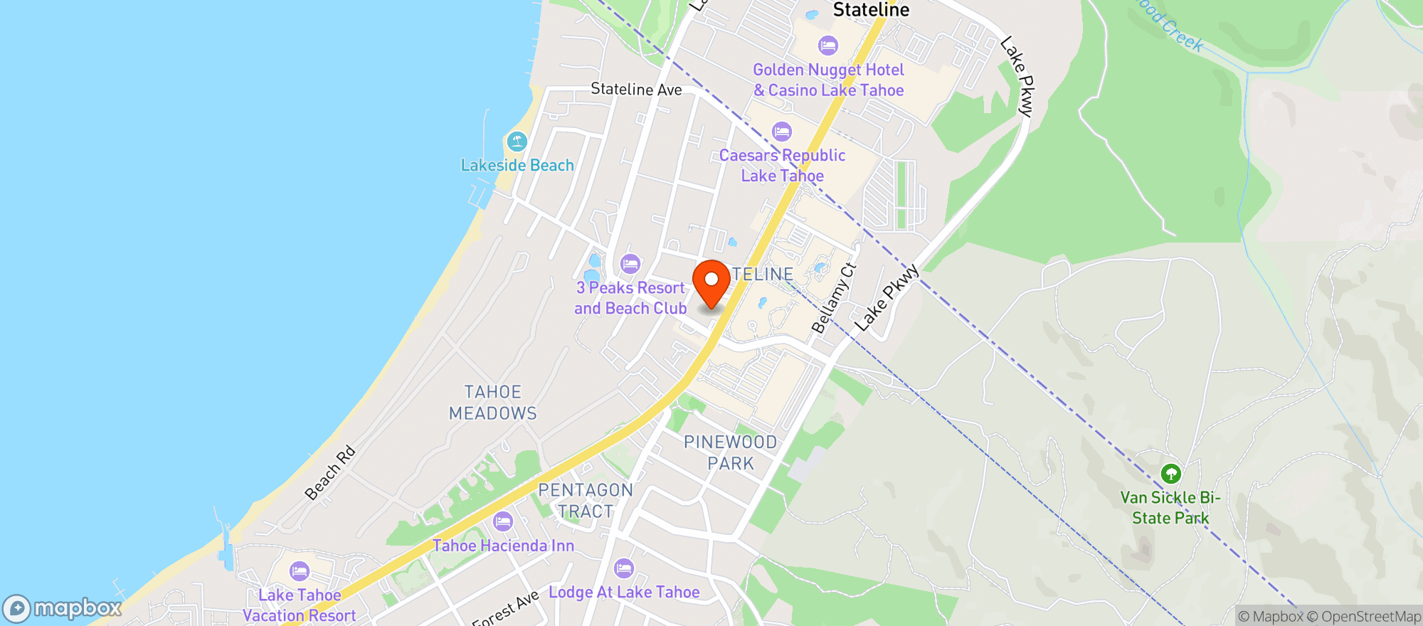 Map showing EMBARC TAHOE