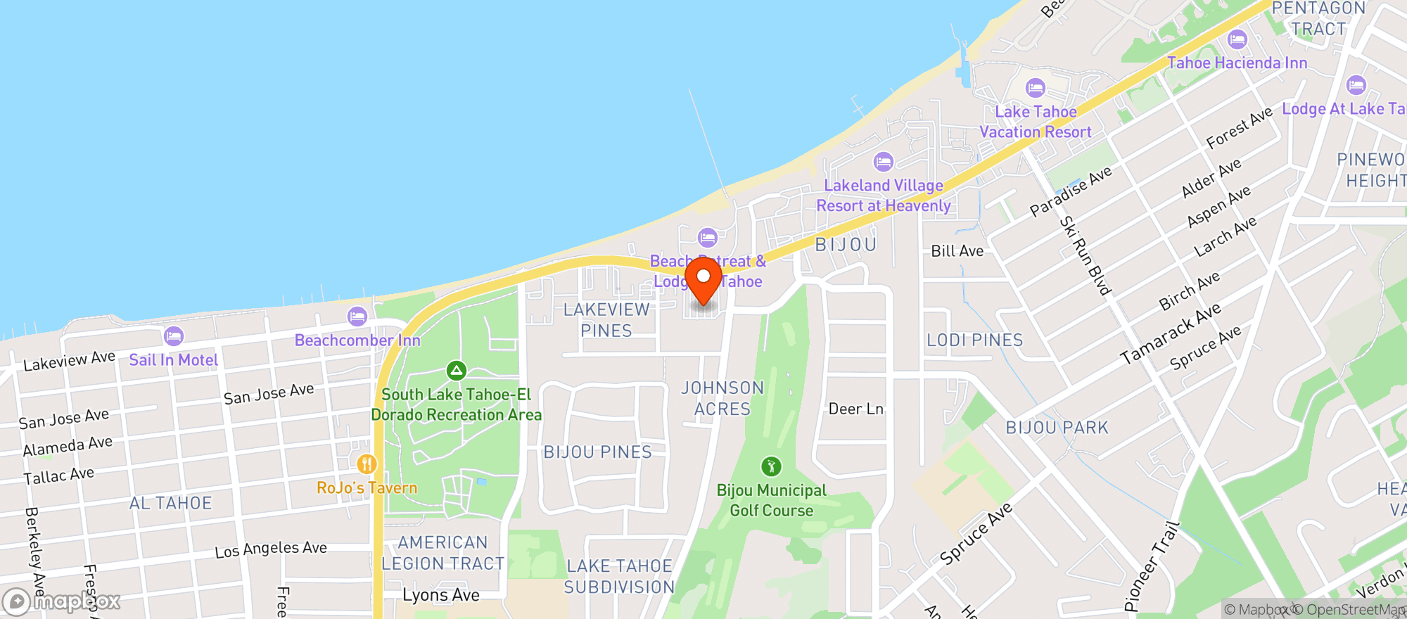 Map showing Safeway