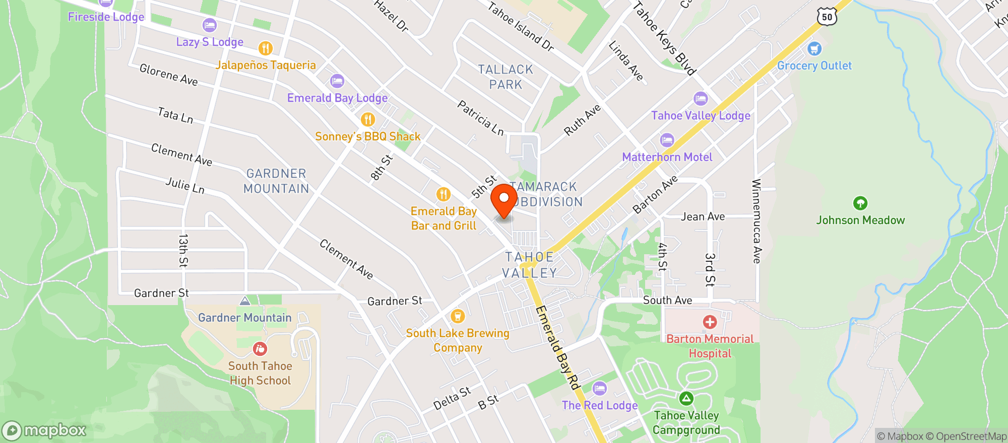 Map showing BevMo