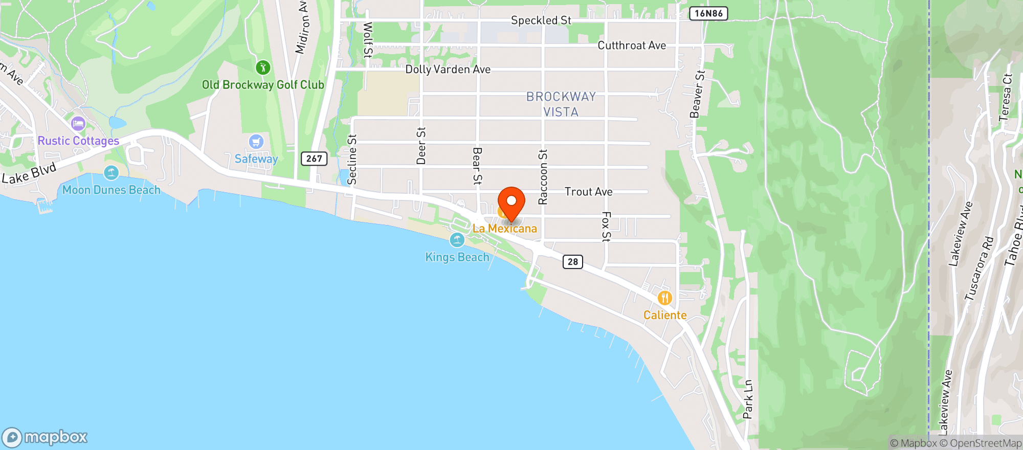 Map showing Tahoe Central Market - KINGS BEACH